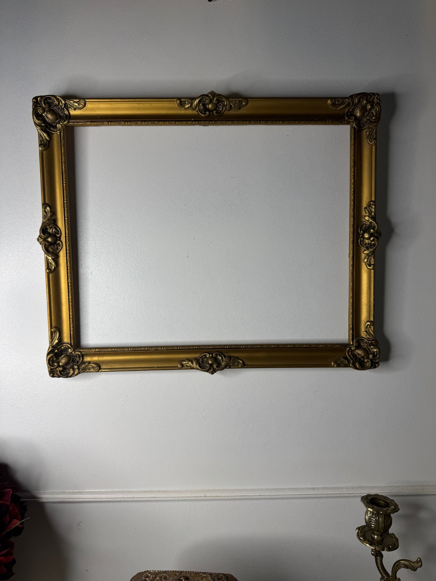 European Grandeur – Hungarian Vintage Gold Slim Gilt Chippendale Frame