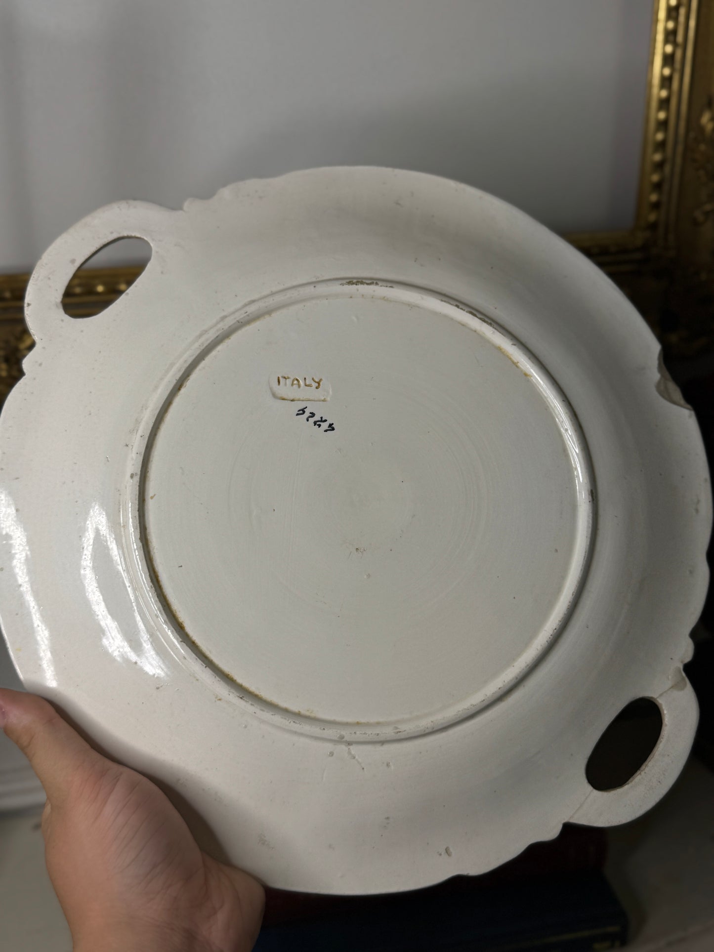 Italian Vintage Handpainted Large Plate