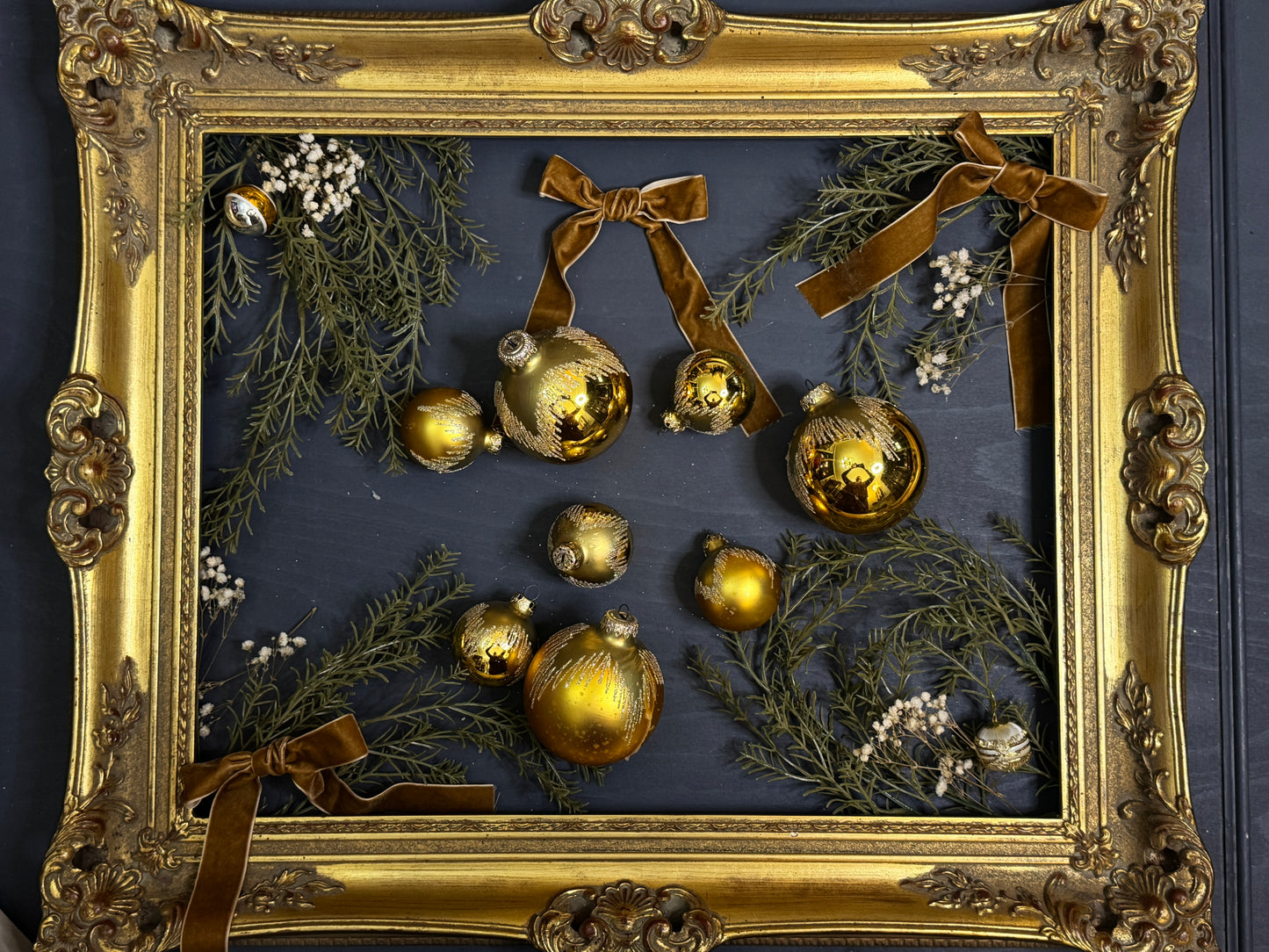 Vintage German Glass Christmas Baubles - Mixed Sizes