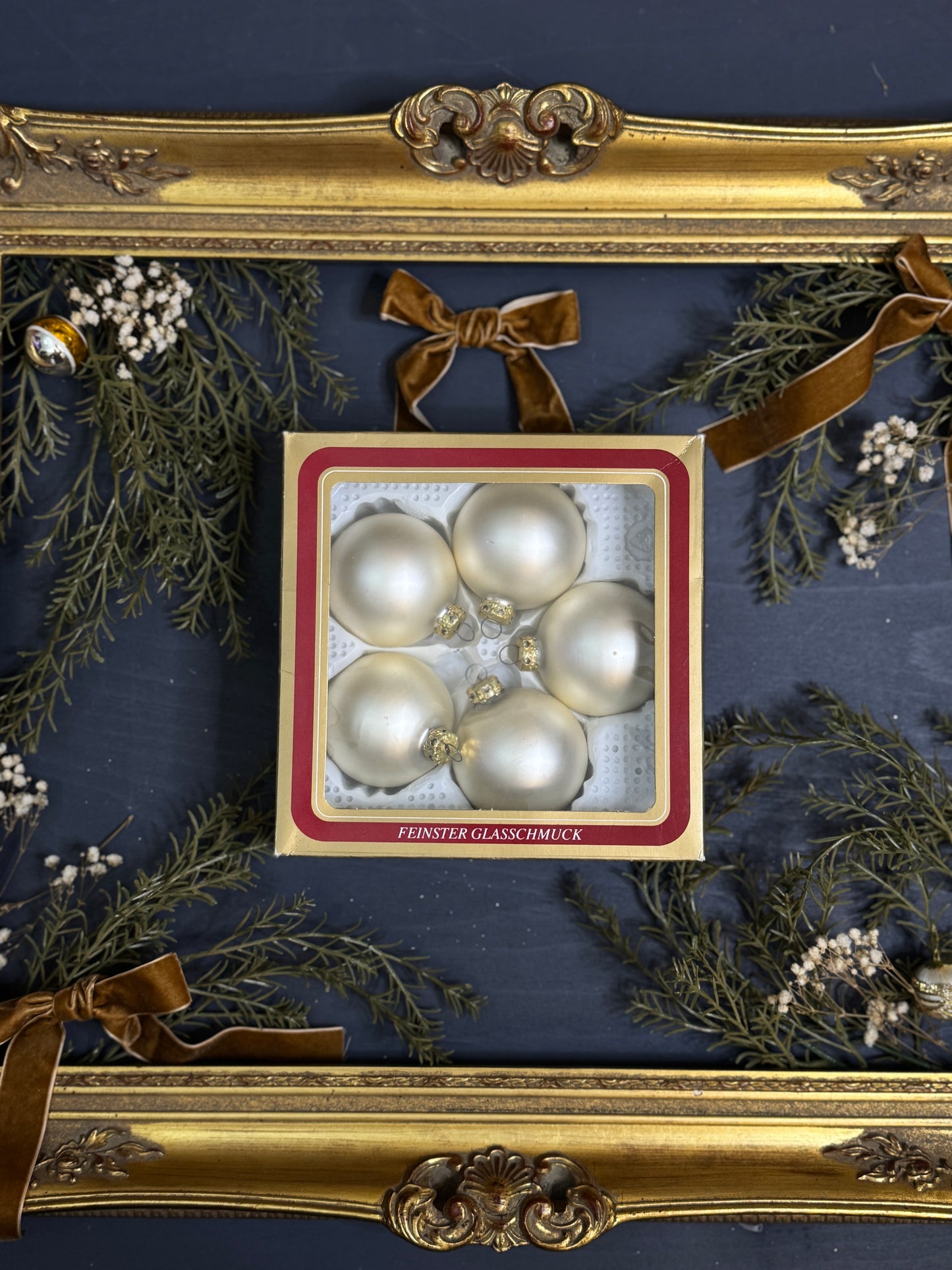 Vintage German Glass Christmas Baubles