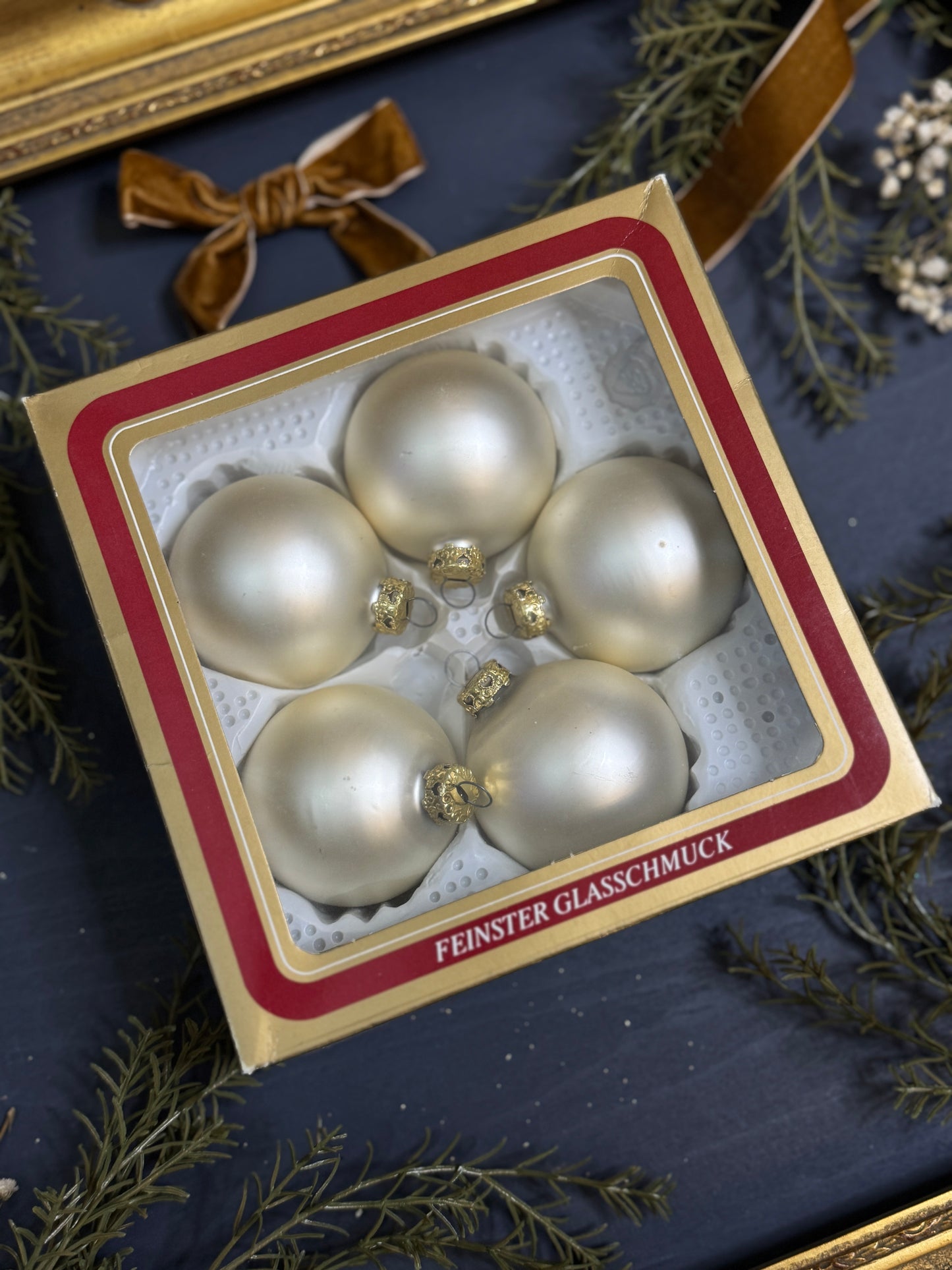 Vintage German Glass Christmas Baubles