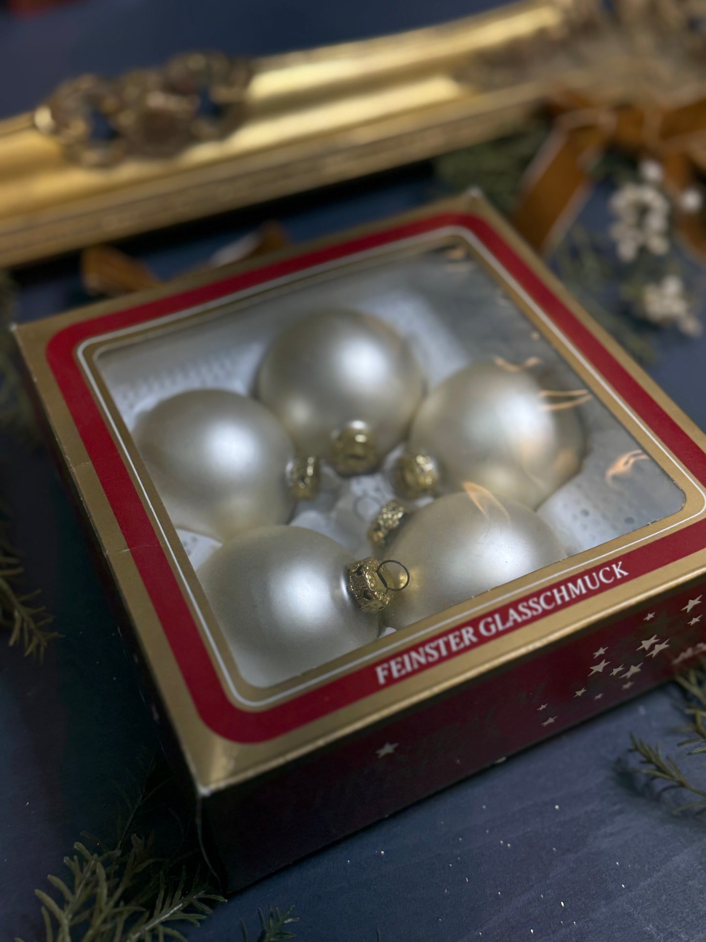 Vintage German Glass Christmas Baubles