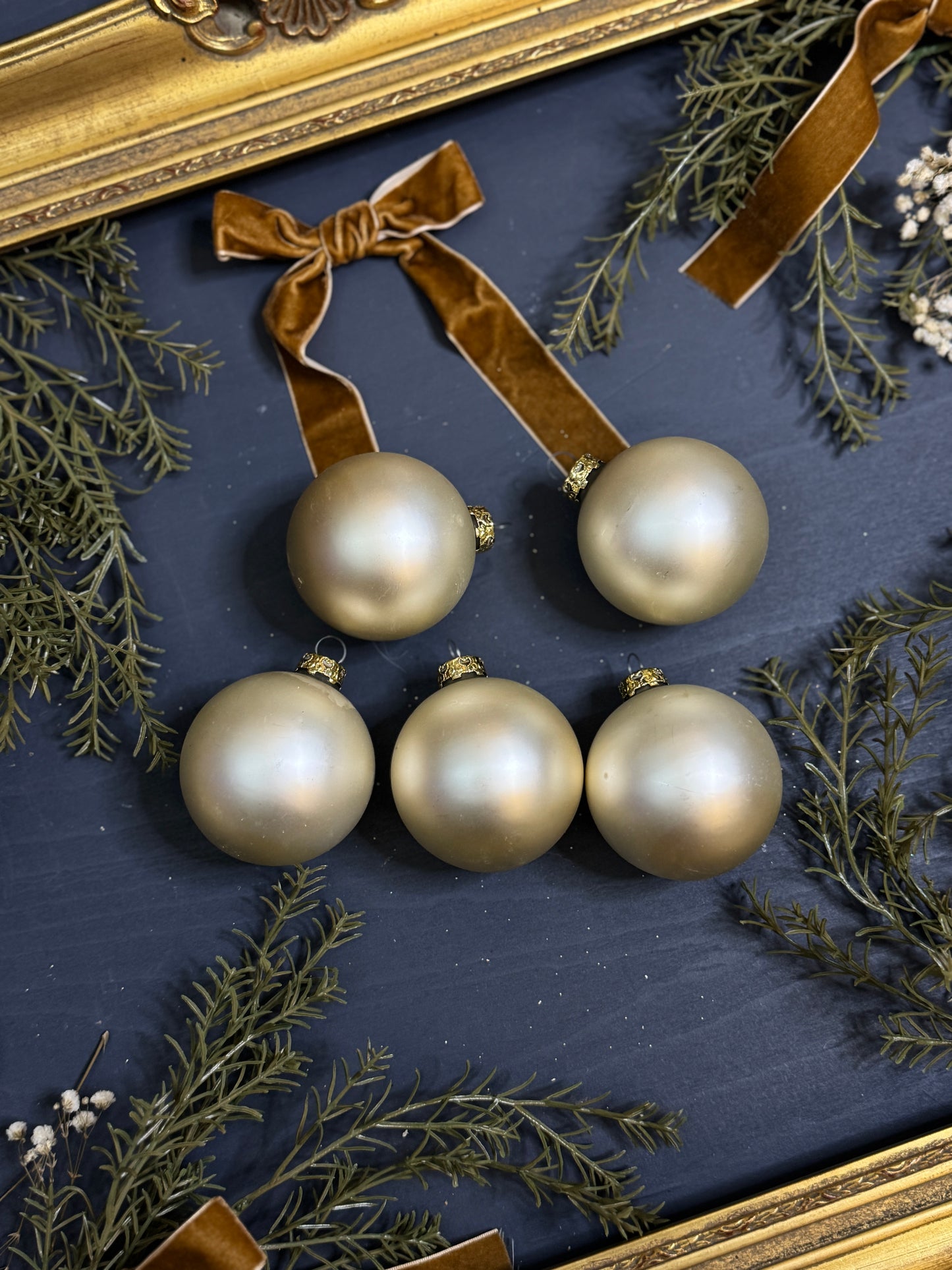 Vintage German Glass Christmas Baubles
