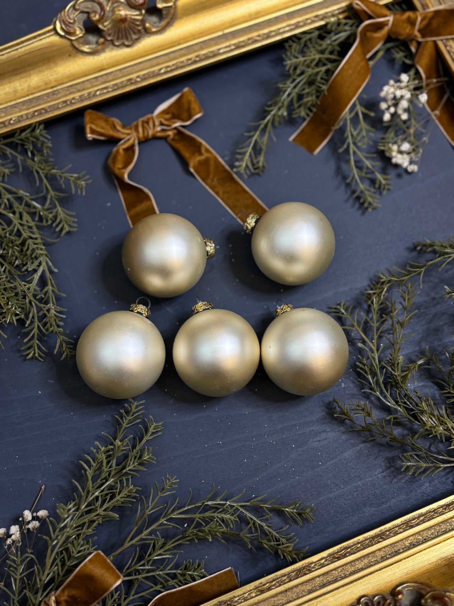 Vintage German Glass Christmas Baubles