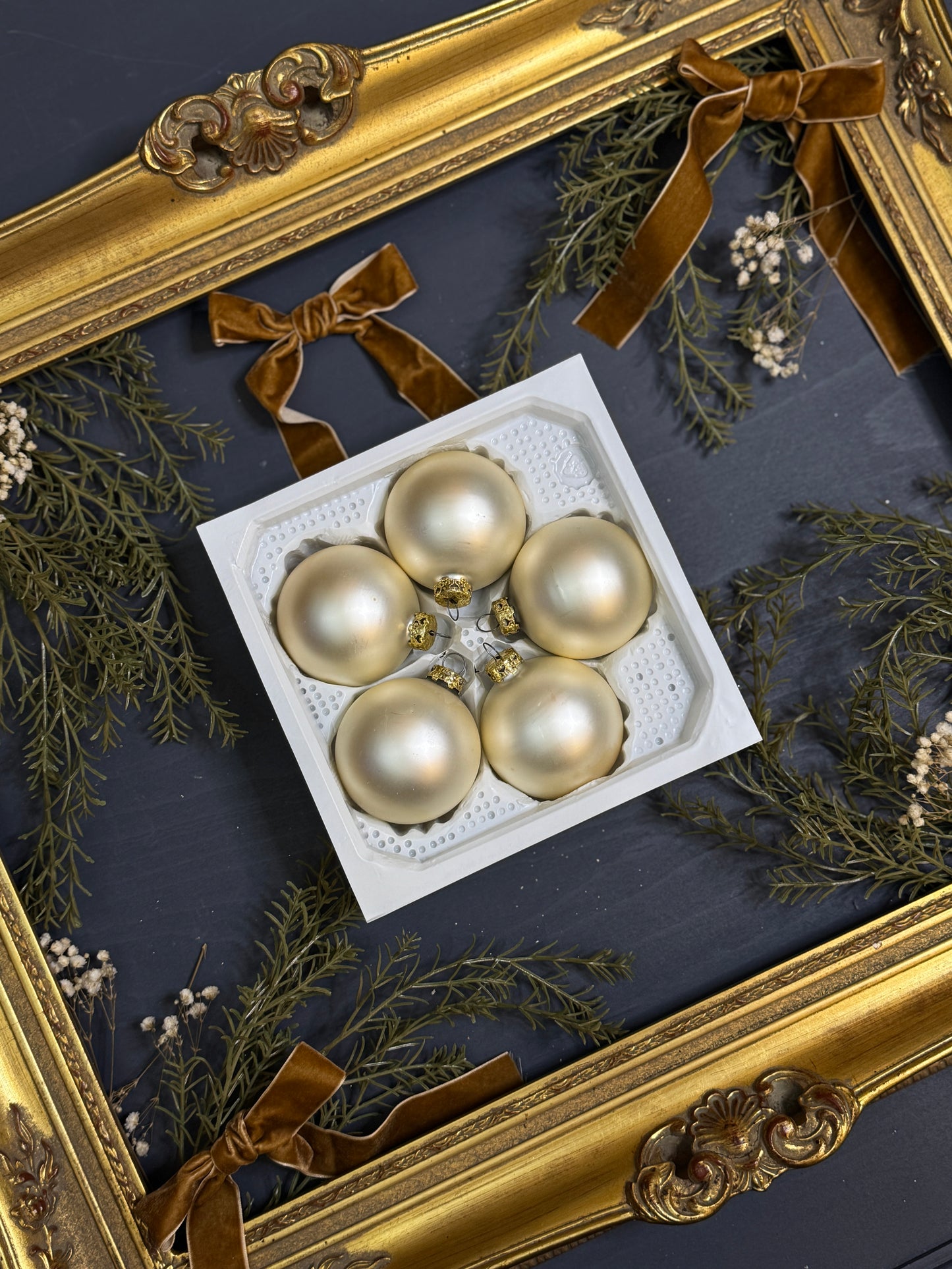 Vintage German Glass Christmas Baubles