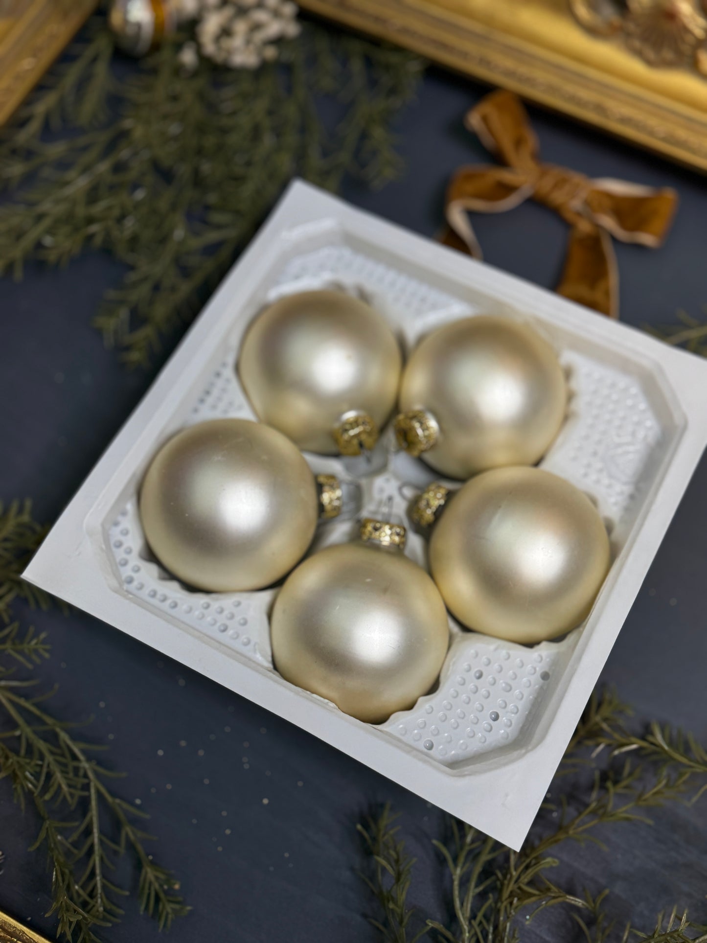 Vintage German Glass Christmas Baubles