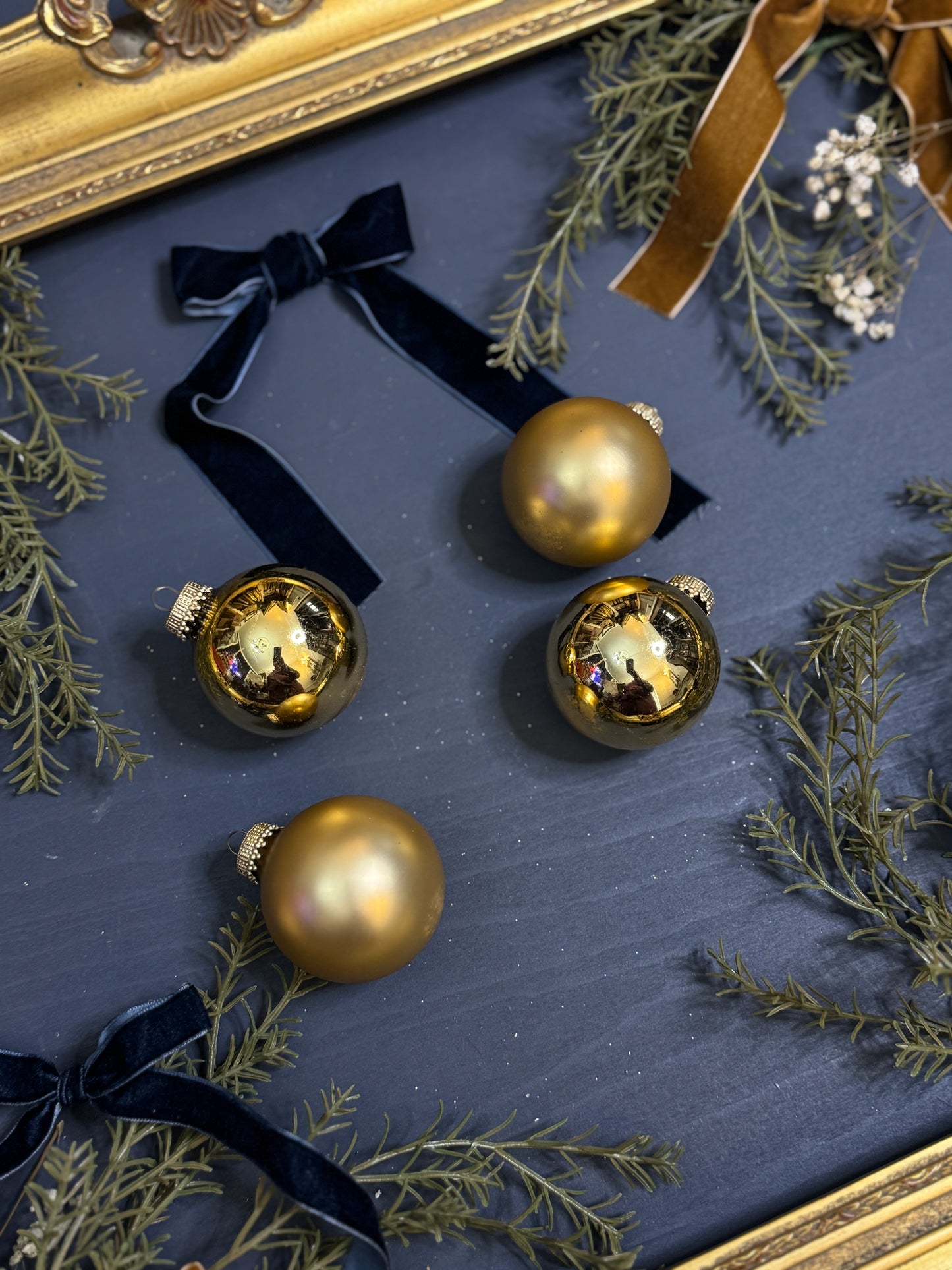 Vintage Polish Glass Christmas Baubles - 2 boxes - Mixed Sizes