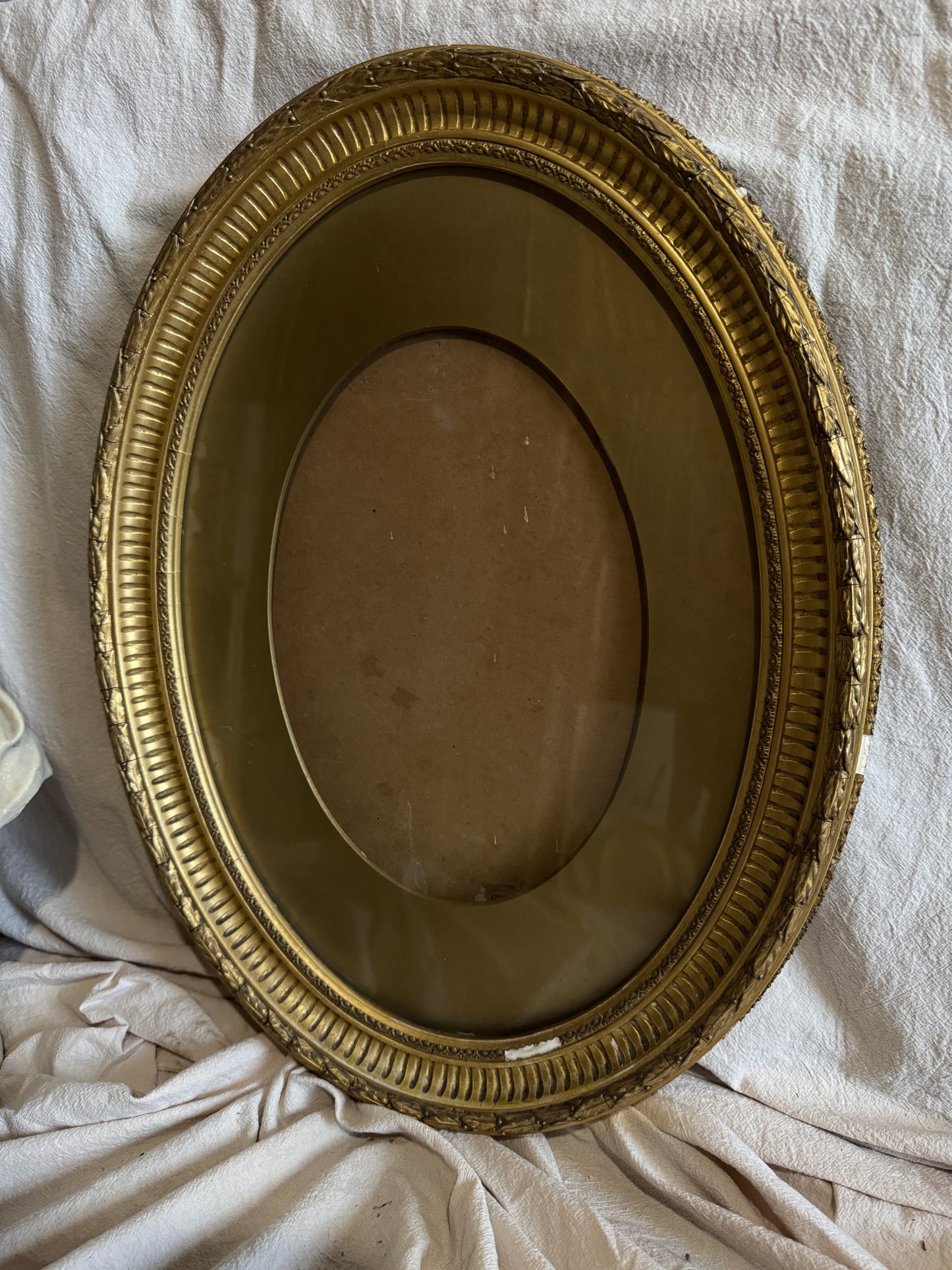 Antique Ornate Gold Thick Gilt Oval Frame – Rare One-of-a-Kind Piece