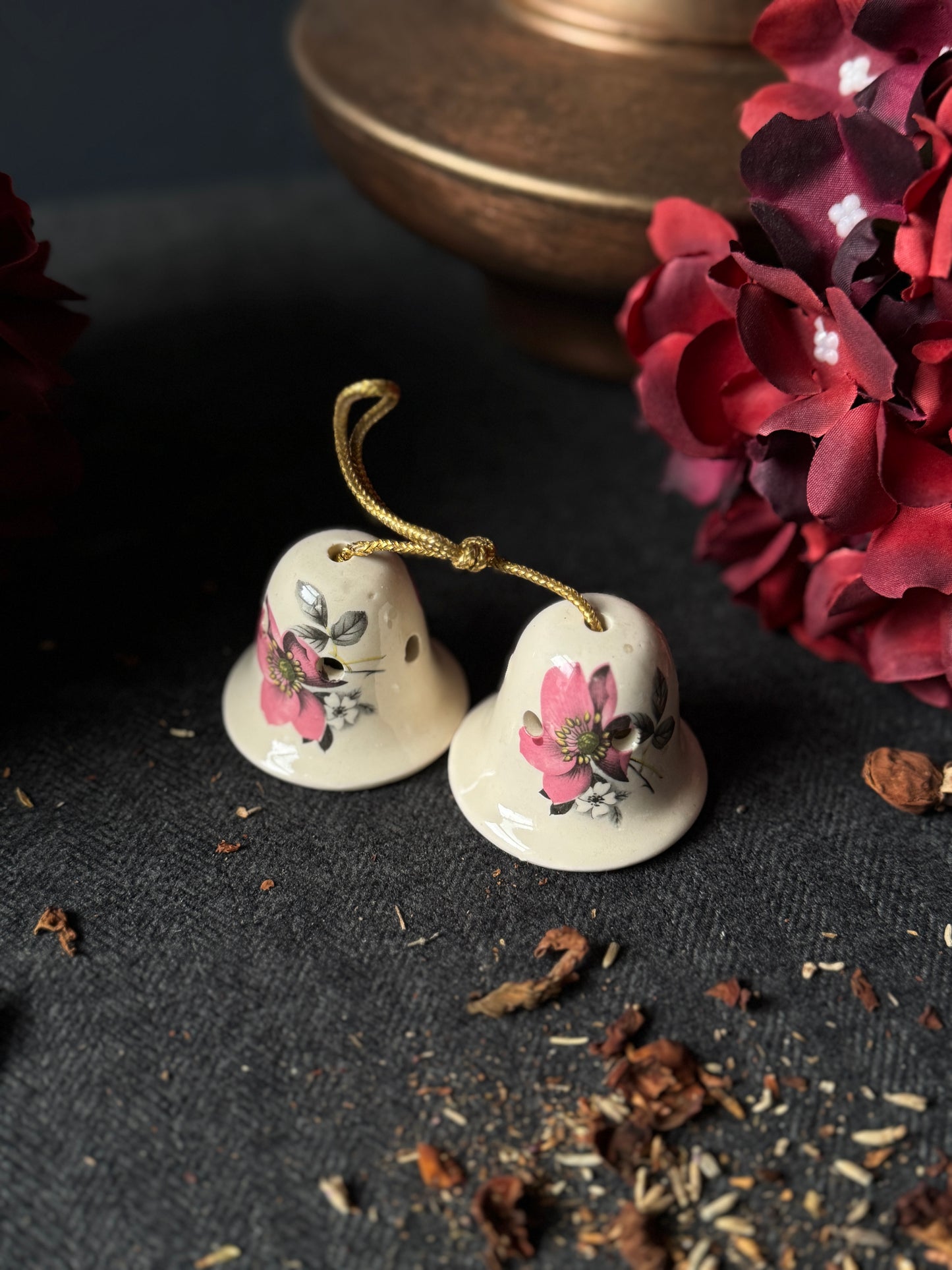 Vintage Ceramic Pomanders A Timeless Touch of Fragrance & Charm Pair