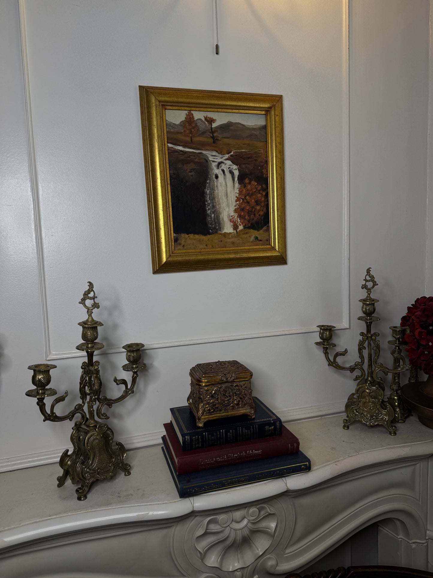 Golden Season – Vintage Autumn Oil Painting in Gilt Frame