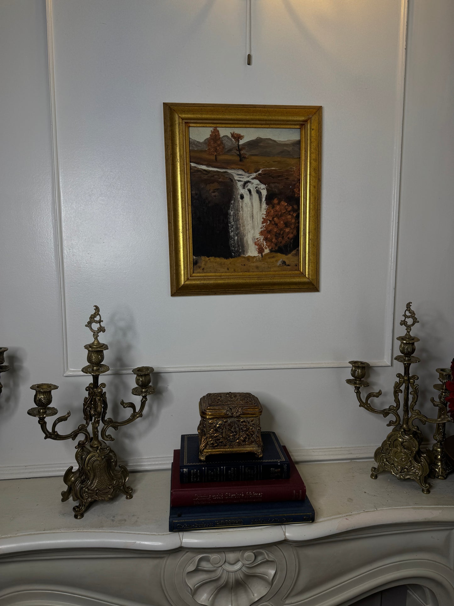 Golden Season – Vintage Autumn Oil Painting in Gilt Frame