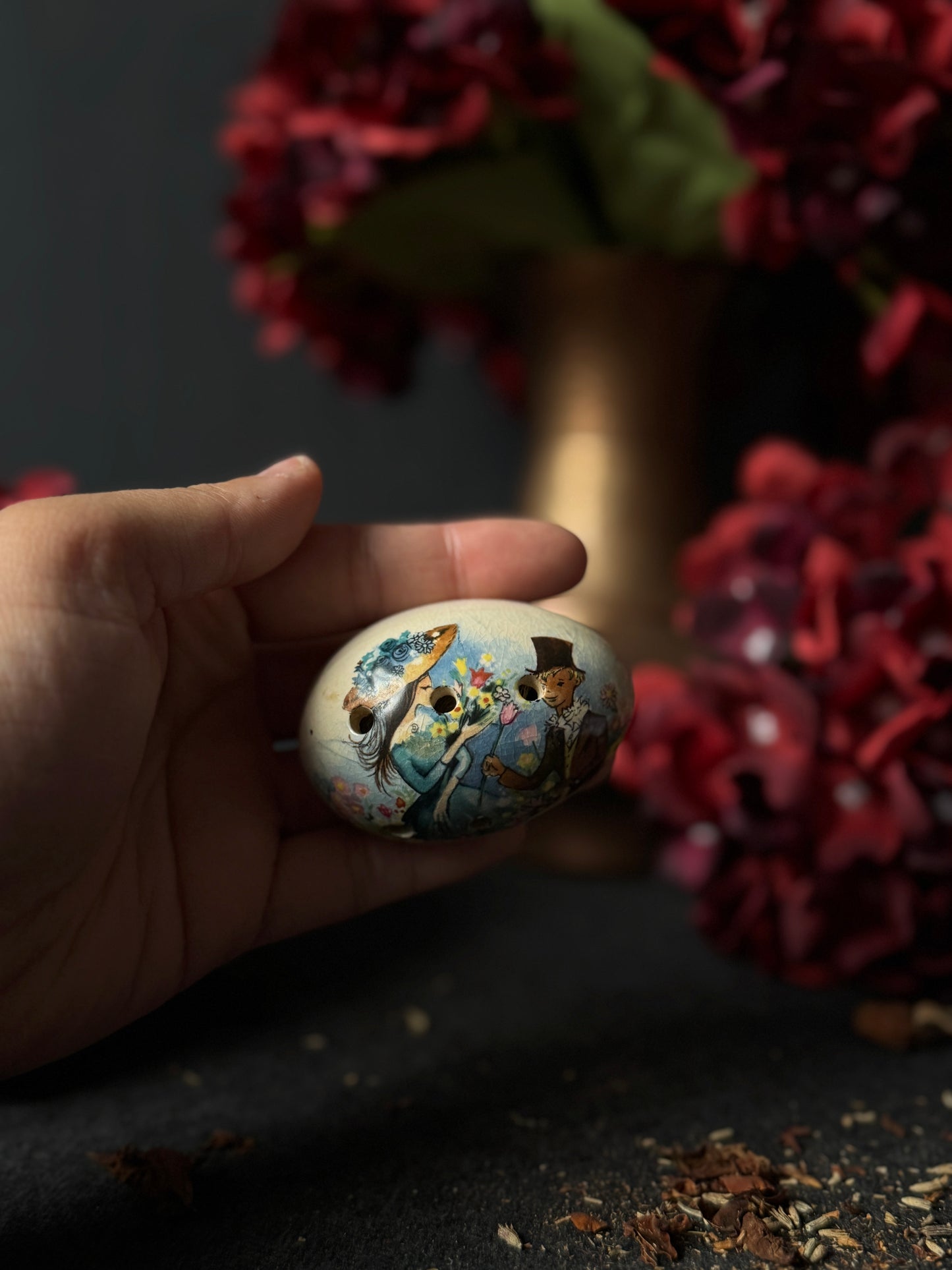 Vintage Ceramic Pomanders A Timeless Touch of Fragrance & Charm Pair