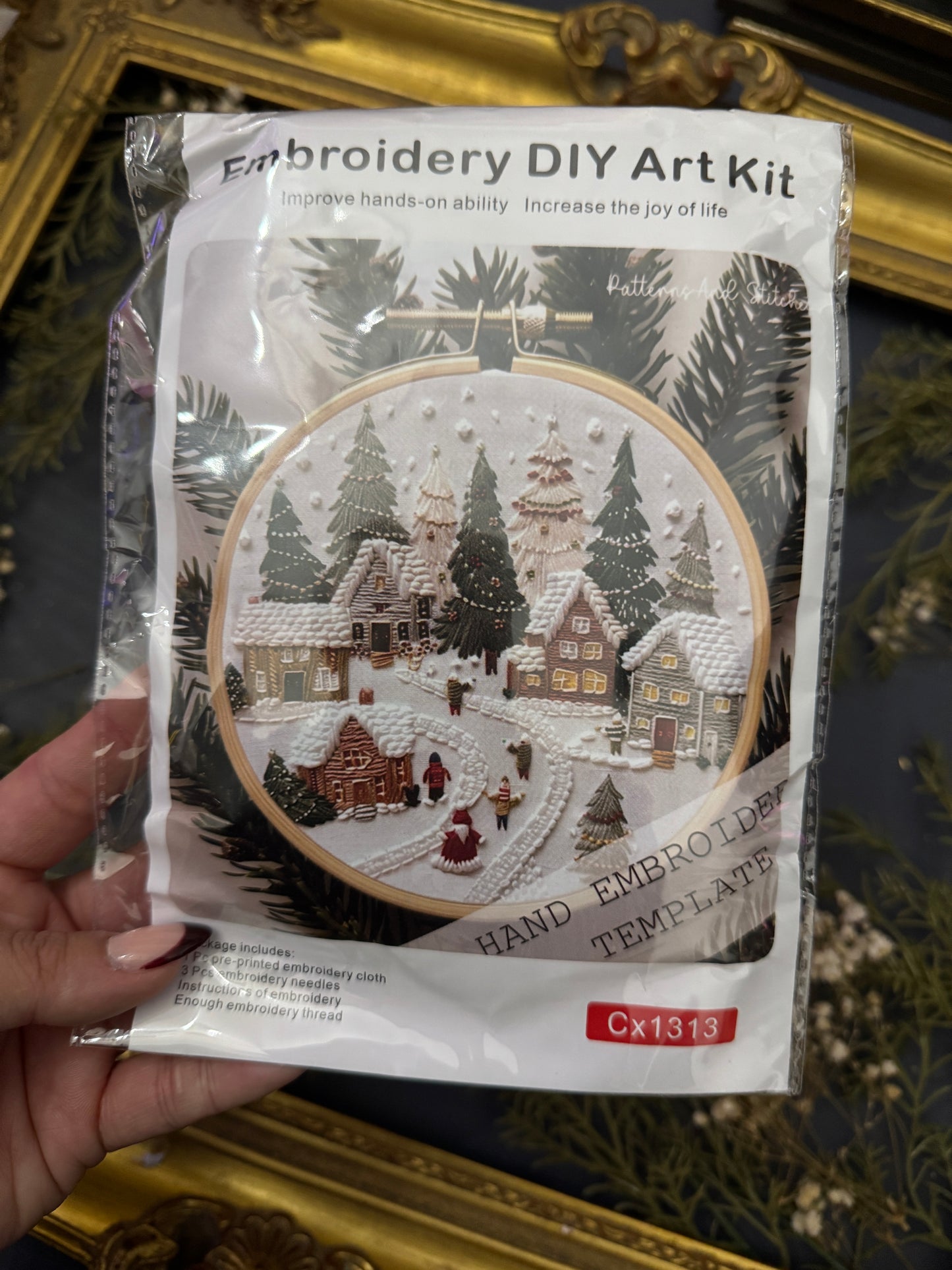 Embroidery Kit – Winter Snowland in the Mountains