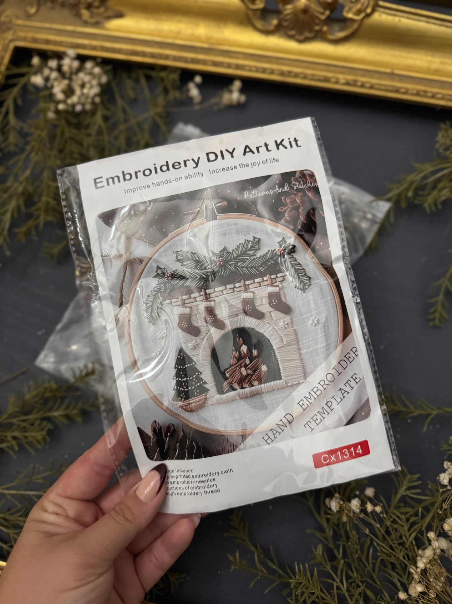 Fireside Wishes Embroidery Kit