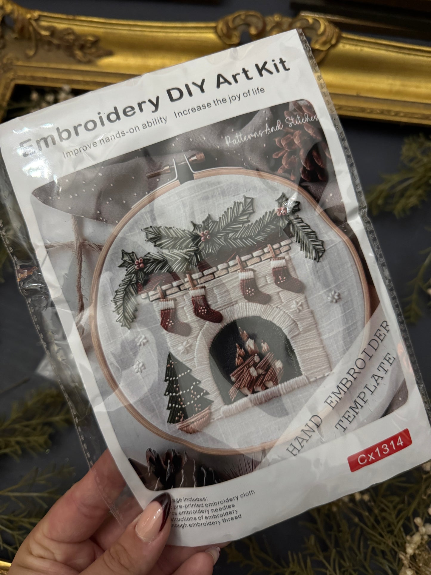 Fireside Wishes Embroidery Kit
