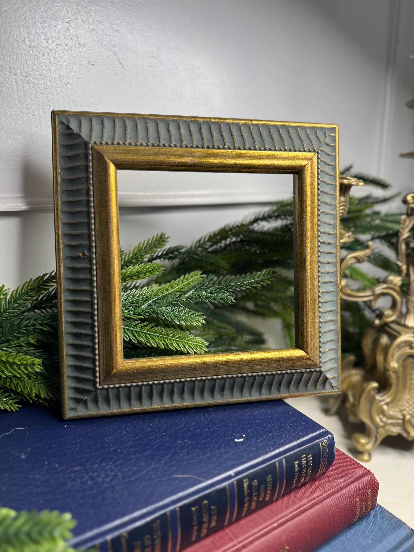 Frame Prague - Vintage Mini Gold & Blue Glided Frame