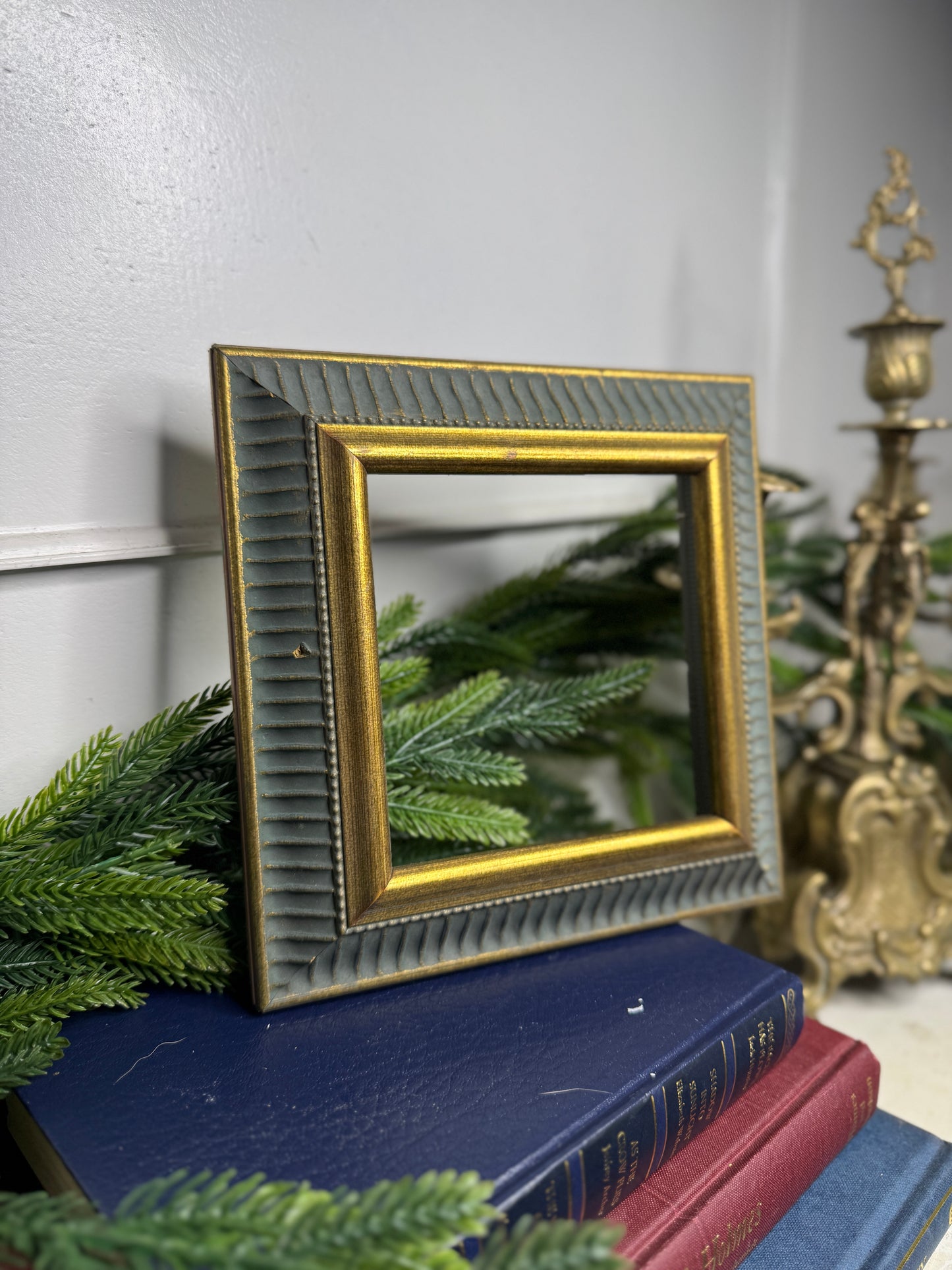 Frame Prague - Vintage Mini Gold & Blue Glided Frame