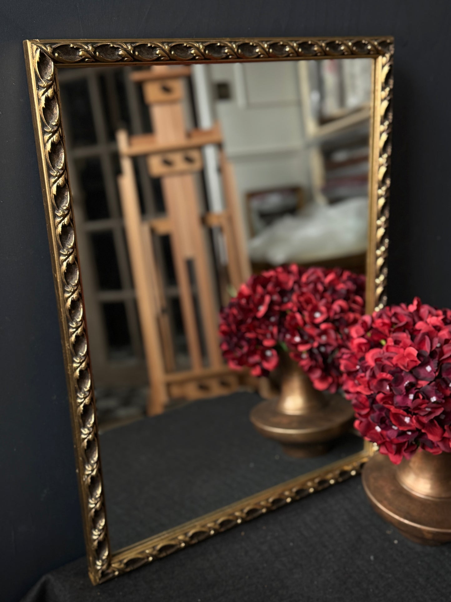 Vintage Gold / Ornate Gold Framed Antique Mirror - Medium