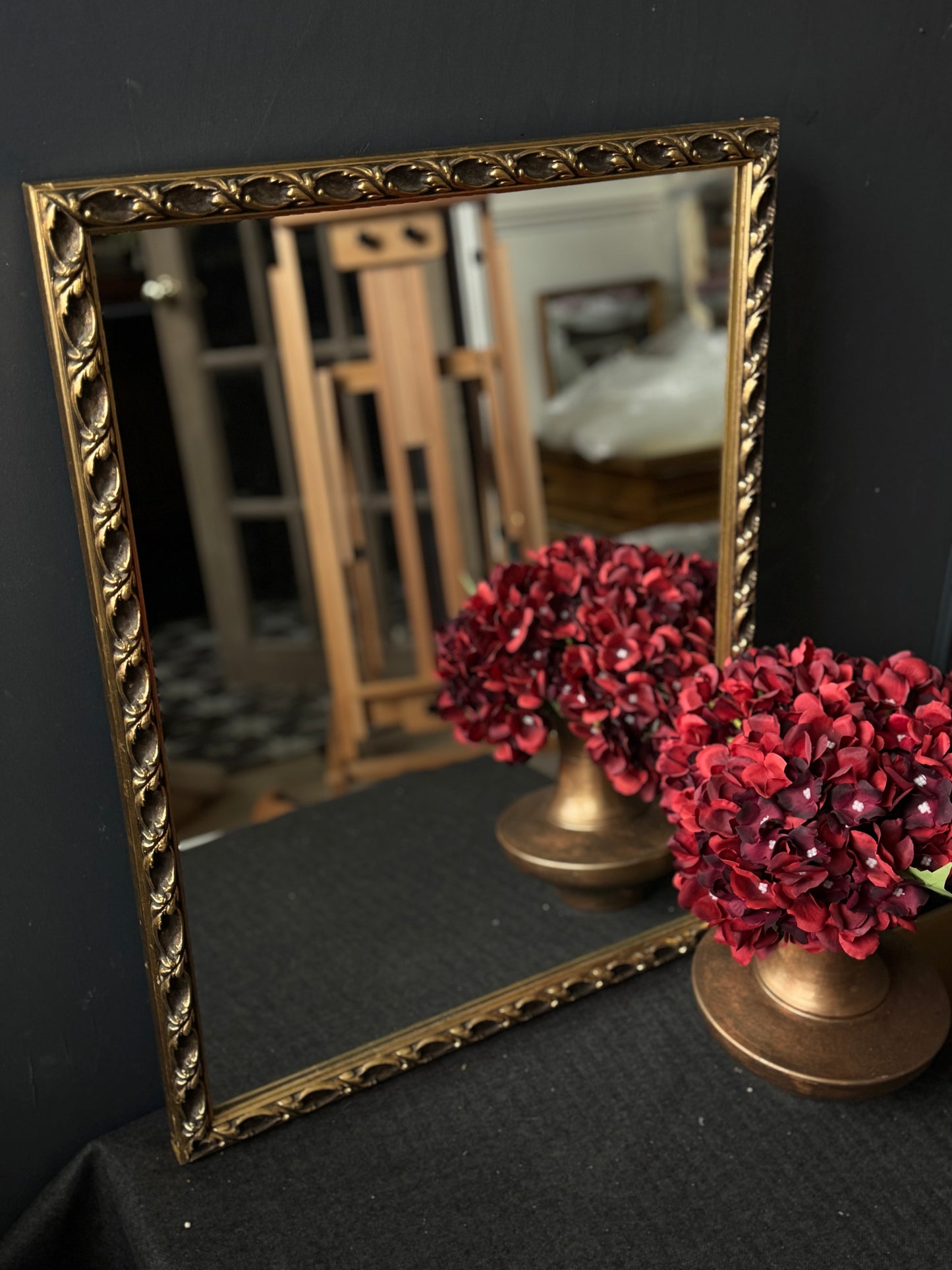 Vintage Gold / Ornate Gold Framed Antique Mirror - Medium
