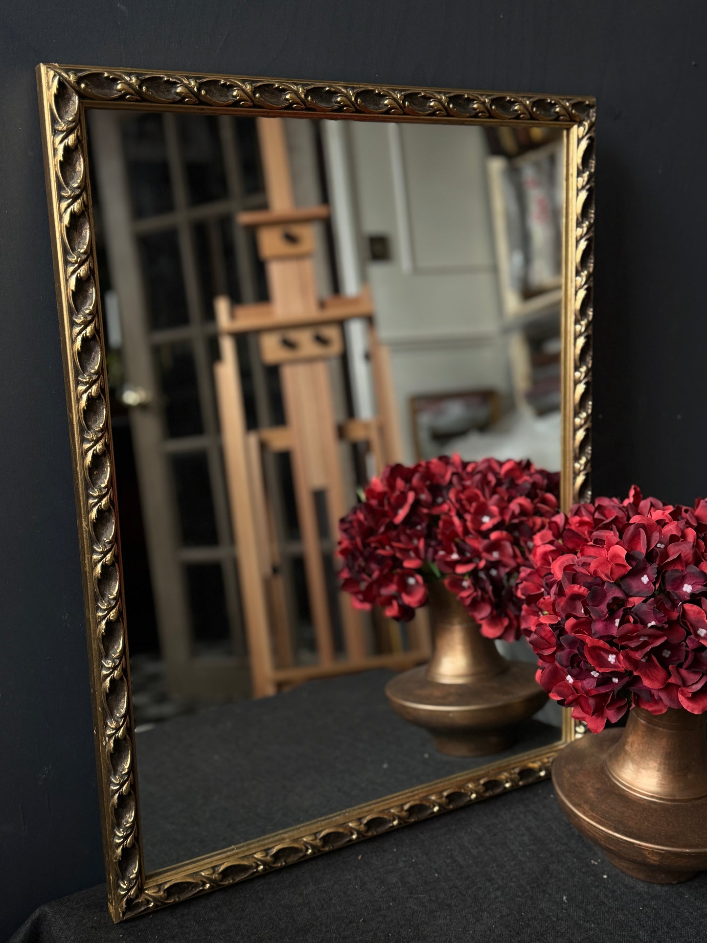 Vintage Gold / Ornate Gold Framed Antique Mirror - Medium
