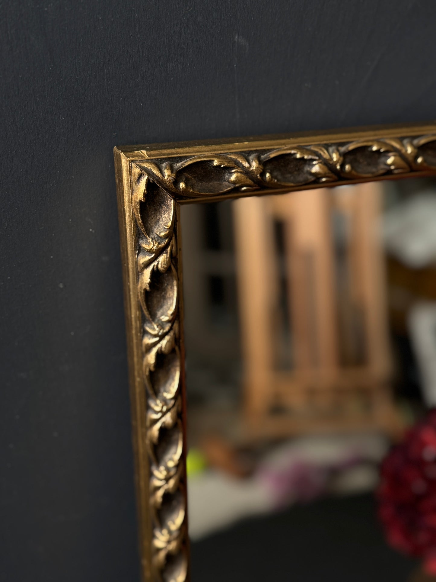 Vintage Gold / Ornate Gold Framed Antique Mirror - Medium