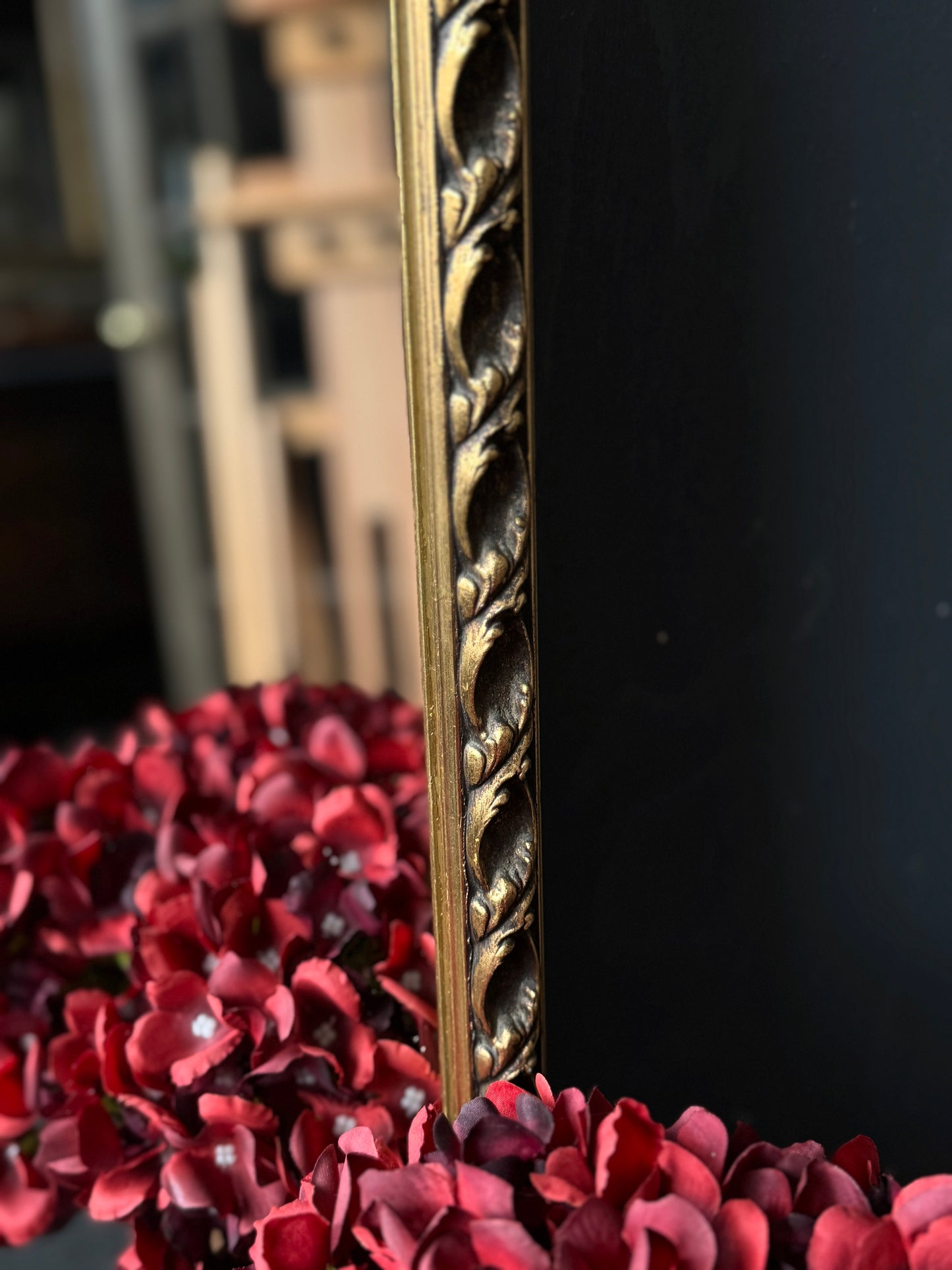 Vintage Gold / Ornate Gold Framed Antique Mirror - Medium