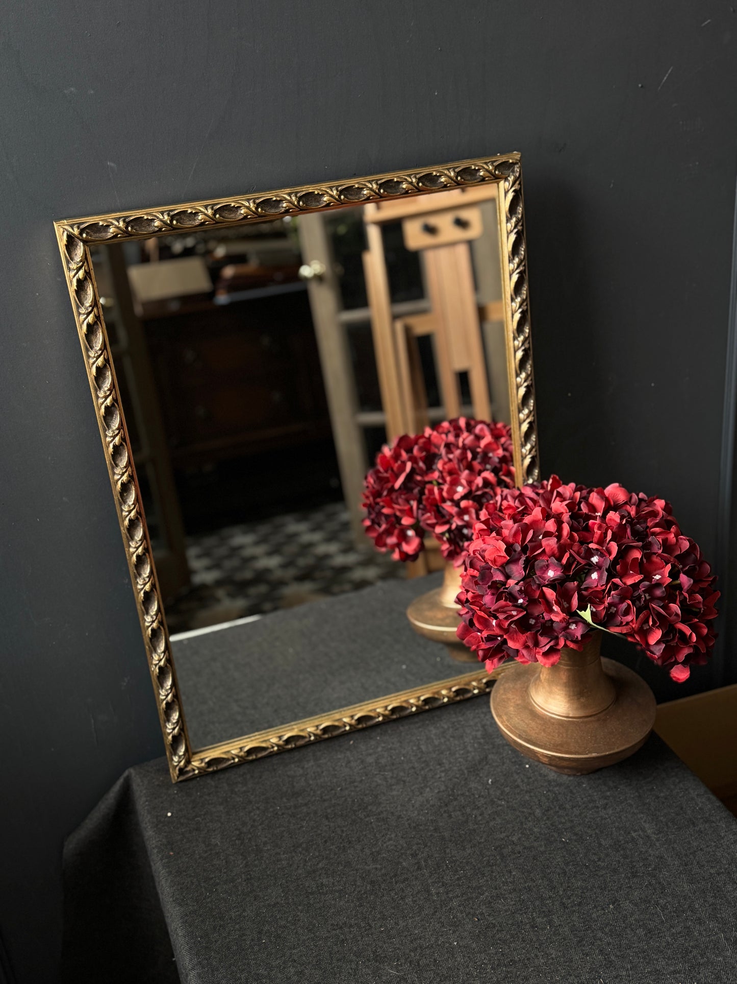 Vintage Gold / Ornate Gold Framed Antique Mirror - Medium