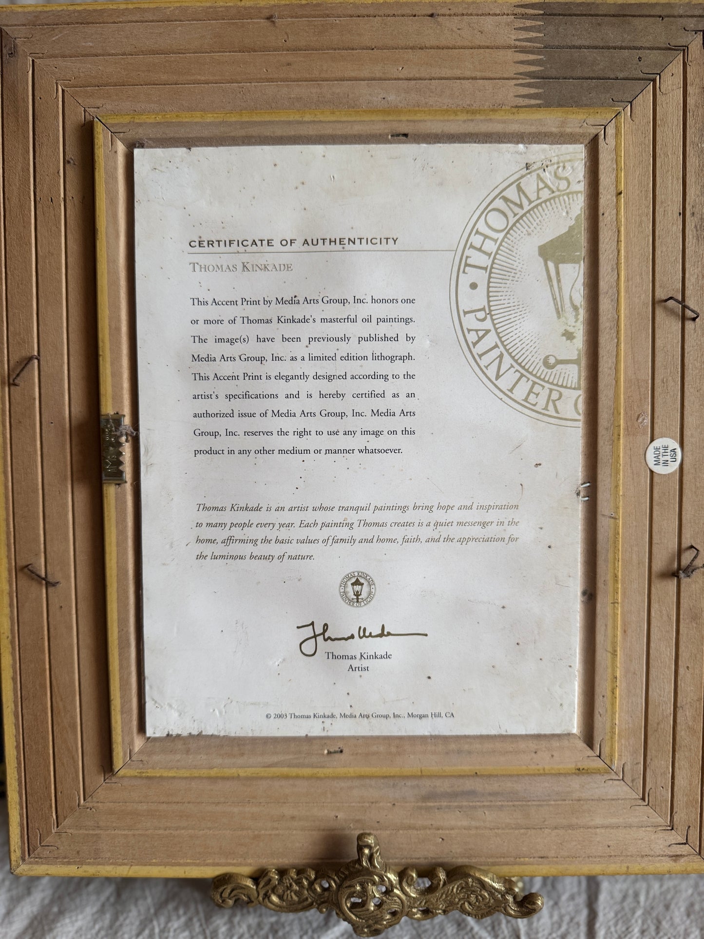 Thomas Kinkade Cobblestone Lane Framed Print, Brushwork Collection, Textured