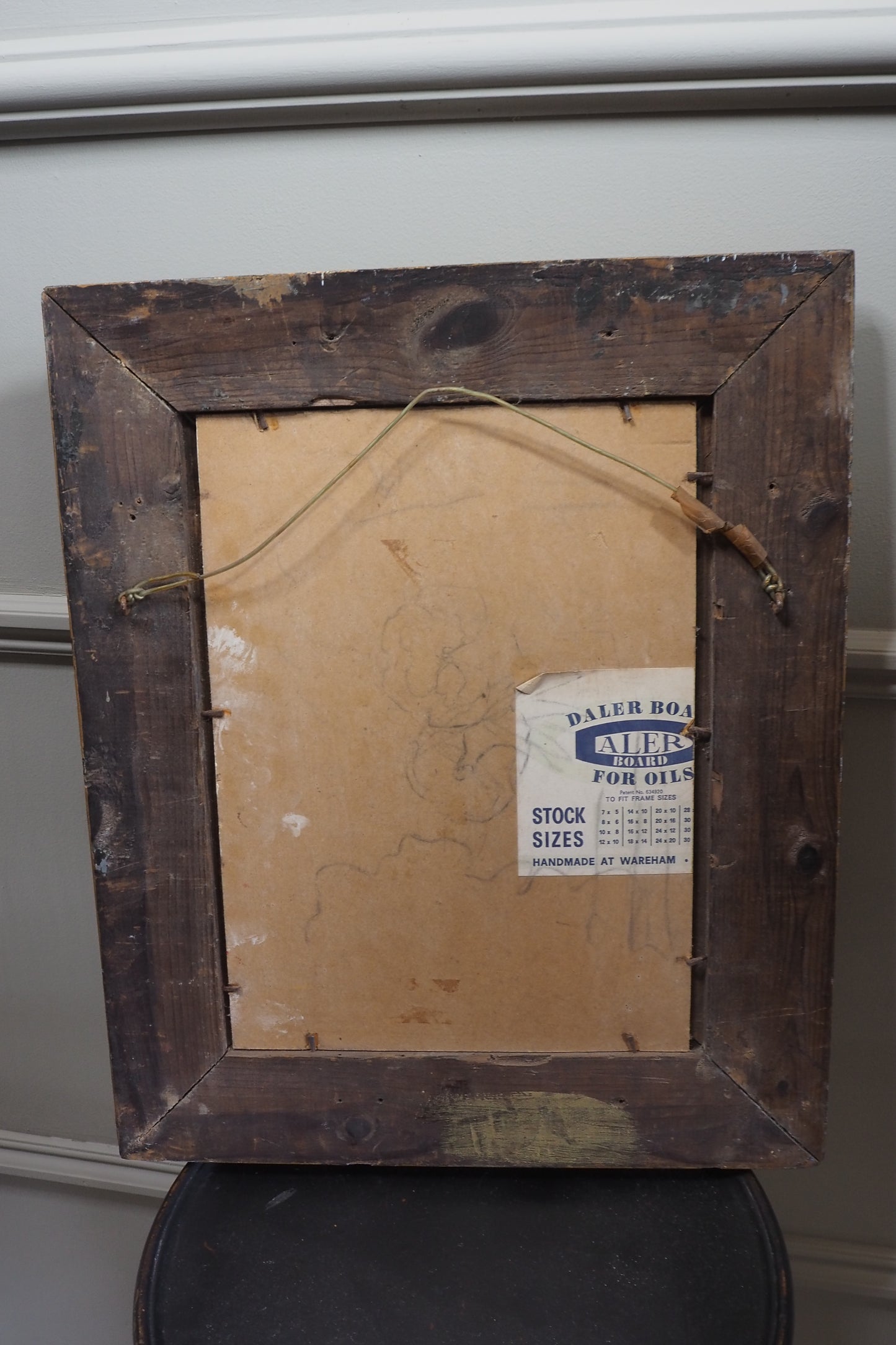 Heavy Antique Frame with Floral Oil Painting SIgned by M.Hodges 1923