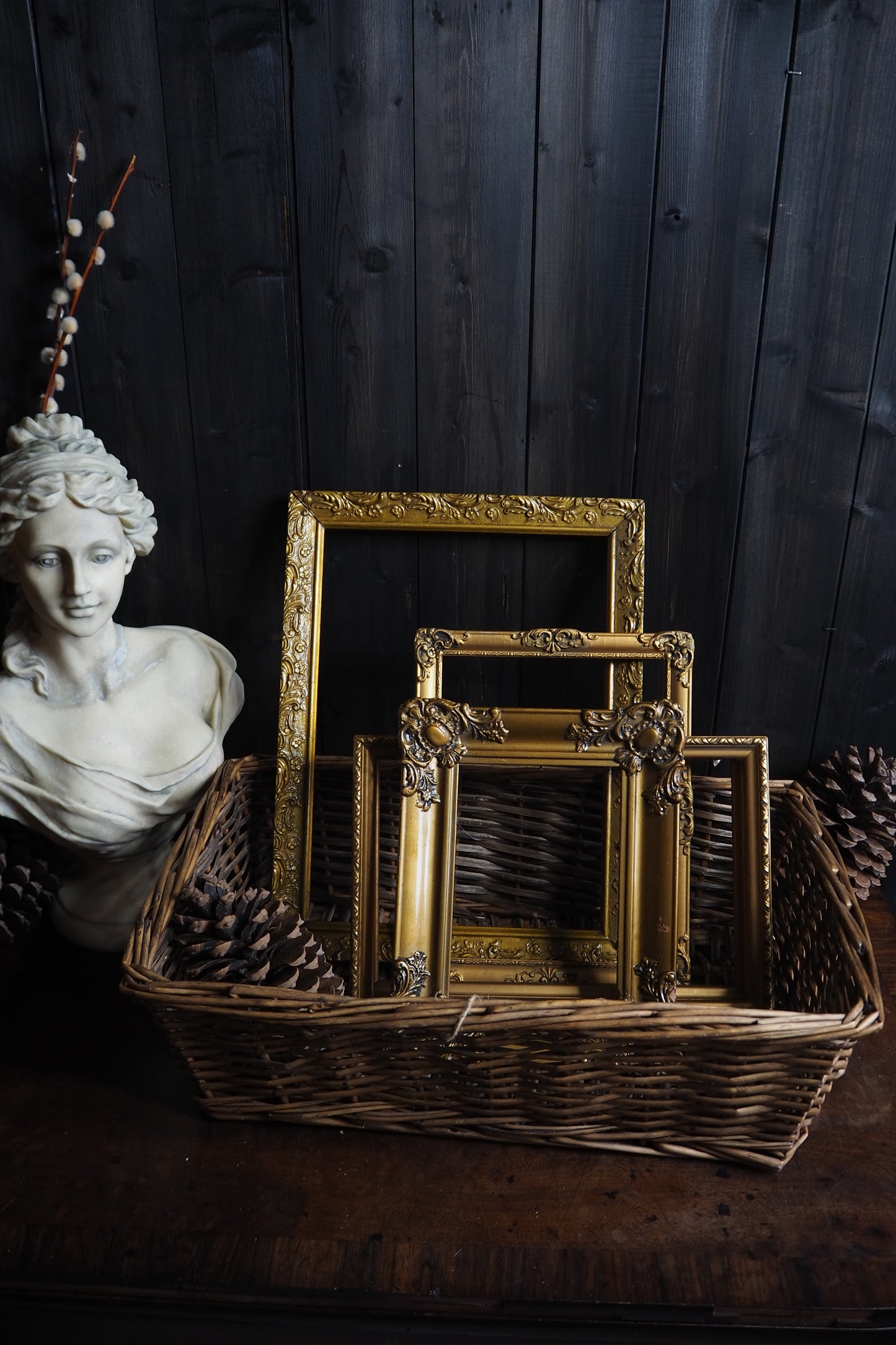 The Golden Grandeur – Antique Original European Ornate Gilt Small Frame Collection
