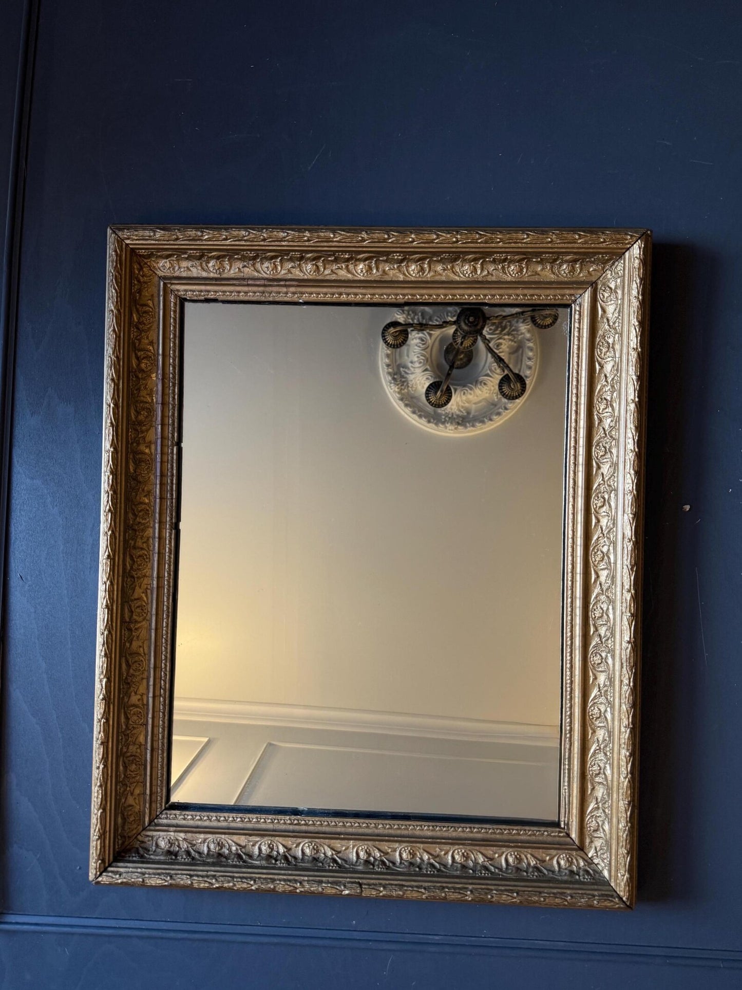 Vintage Heavy Gold / Ornate Gold Framed Antique Mirror - Medium