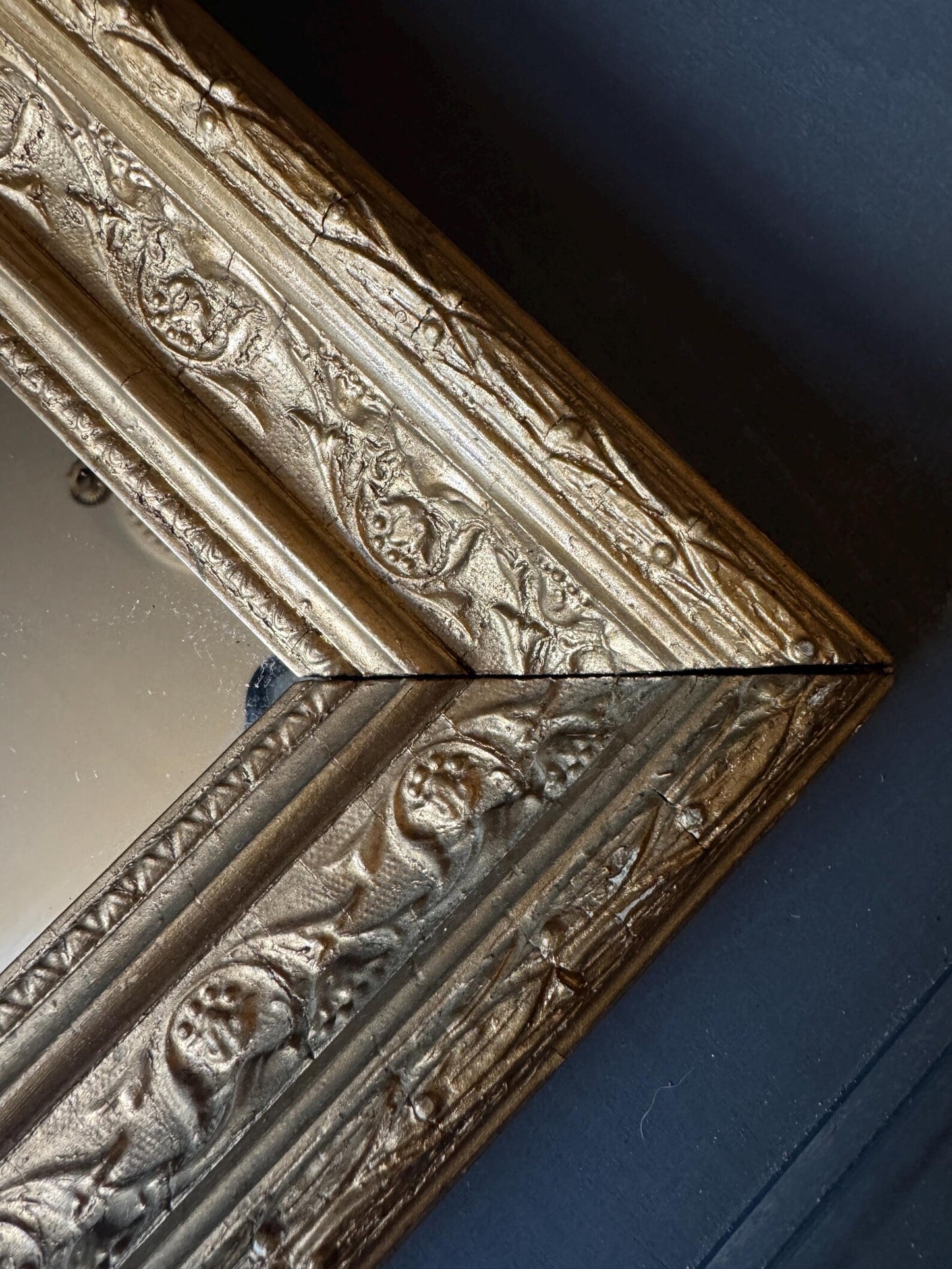 Vintage Heavy Gold / Ornate Gold Framed Antique Mirror - Medium