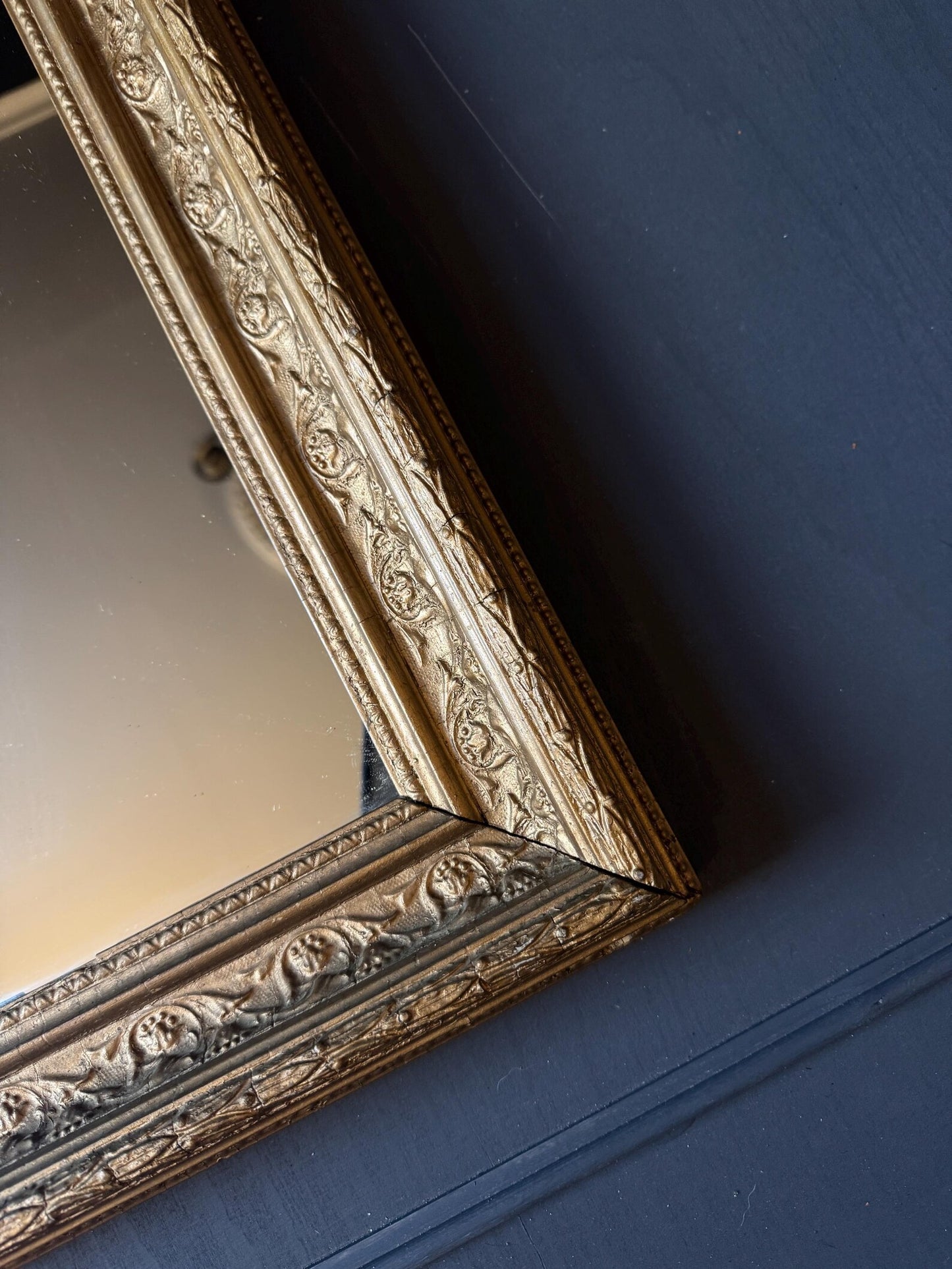 Vintage Heavy Gold / Ornate Gold Framed Antique Mirror - Medium