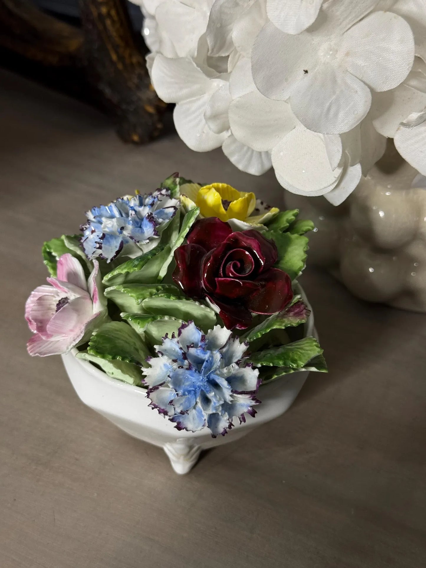 Vintage Royal Doulton Hand Painted Flower Pot Decor