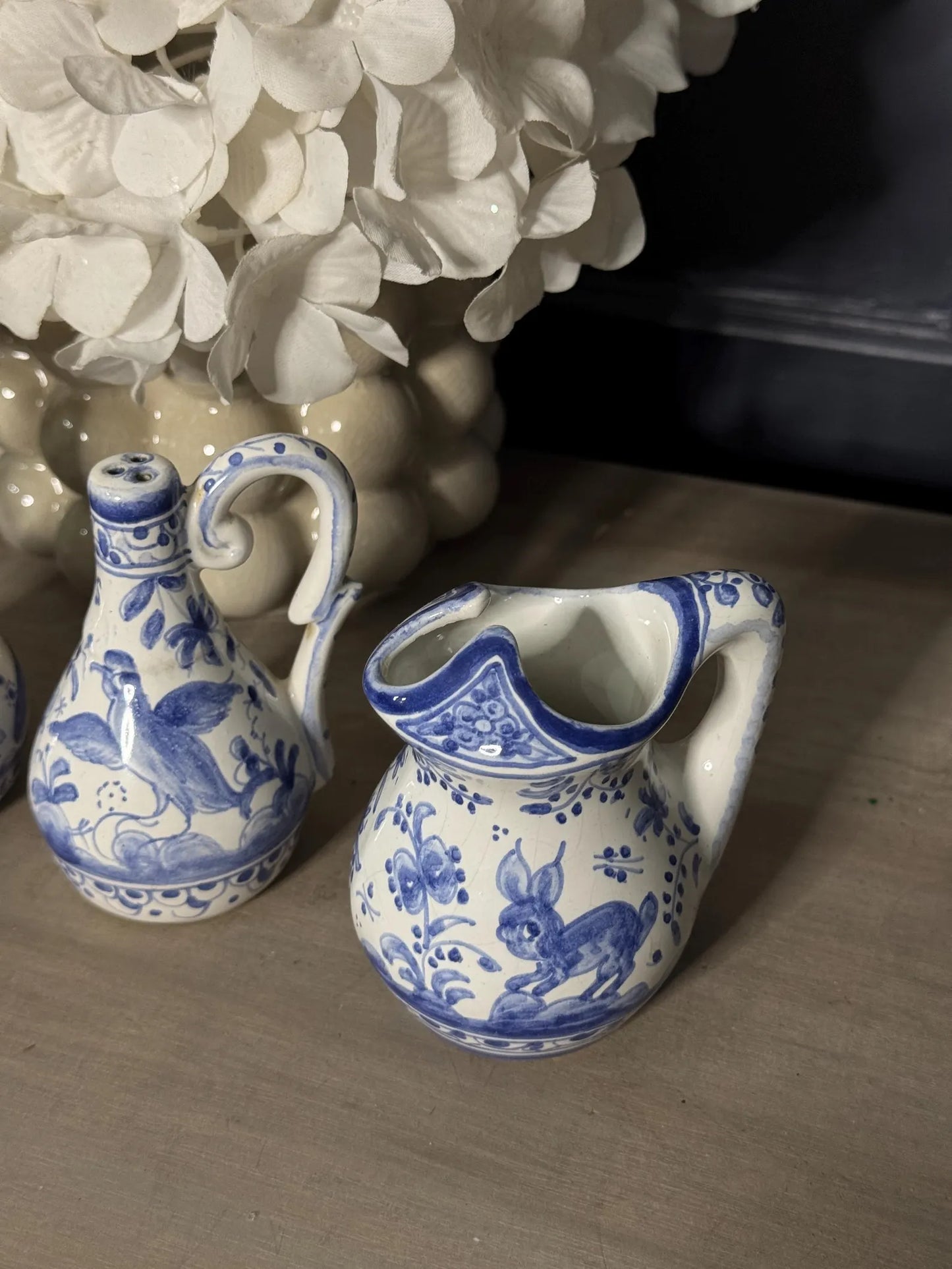Vintage Hand Painted Filcer Portugal Pottery Set