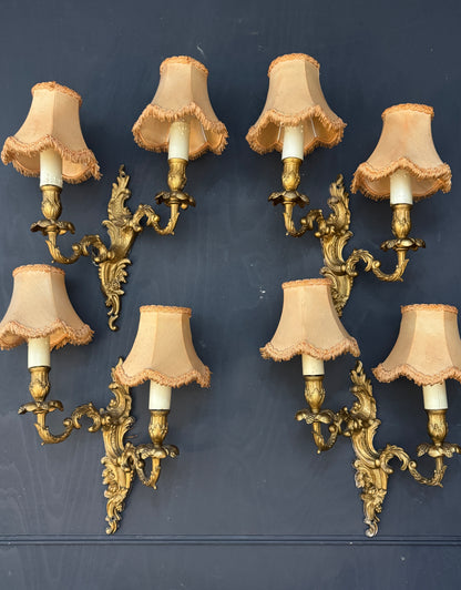 French Gilded Antique Wall Lights & Wall Scone