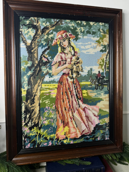 The Elegant Lady – Hand-Stitched Gobelin Embroidery Art