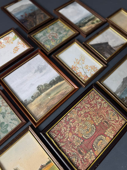 Vintage Themed Gallery Wall Set with Mix of Wooden Mini Frames ( x 16 )