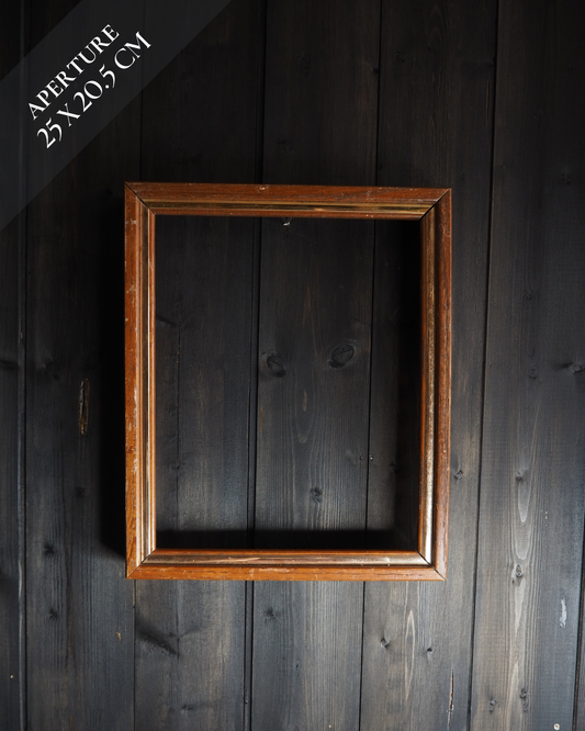The Ashford – Deep Mini Vintage Wooden Frame with Gold Trim