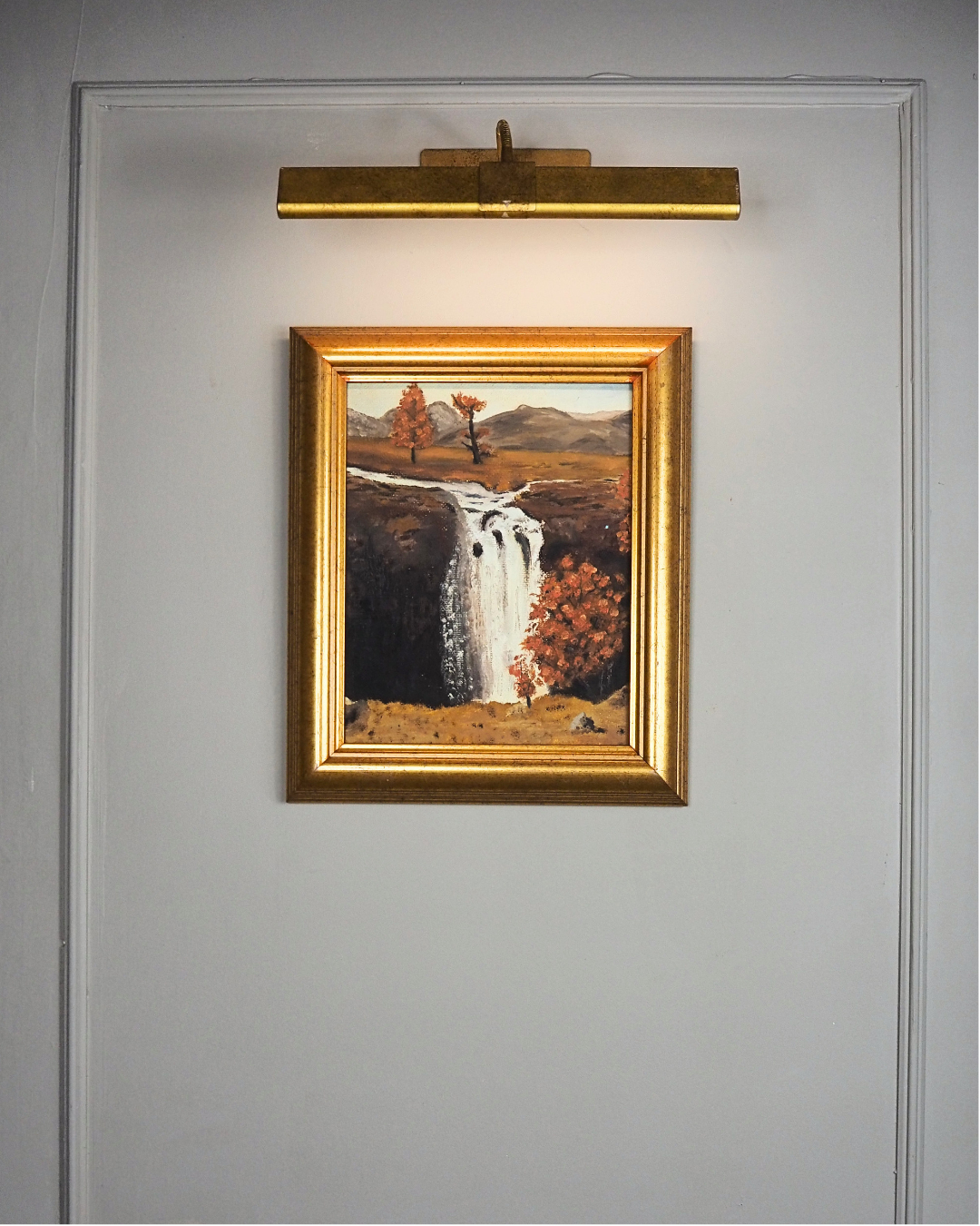 Golden Season – Vintage Autumn Oil Painting in Gilt Frame