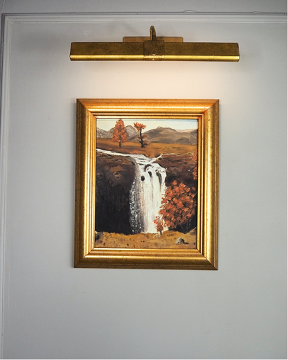 Golden Season – Vintage Autumn Oil Painting in Gilt Frame