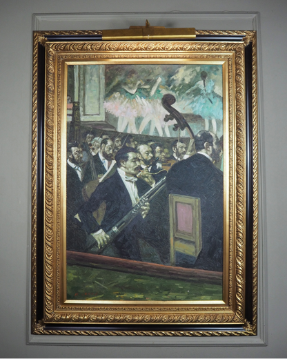 The Orchestra at the Opera by Edgar Degas - Homage Large Oil painting by M.Jacob