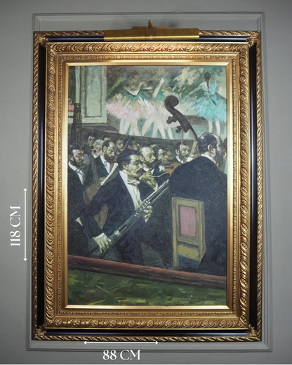 The Orchestra at the Opera by Edgar Degas - Homage Large Oil painting by M.Jacob
