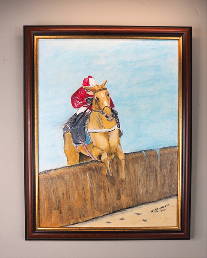 Rider in Motion - Original Oil painting by N.G. Reynolds