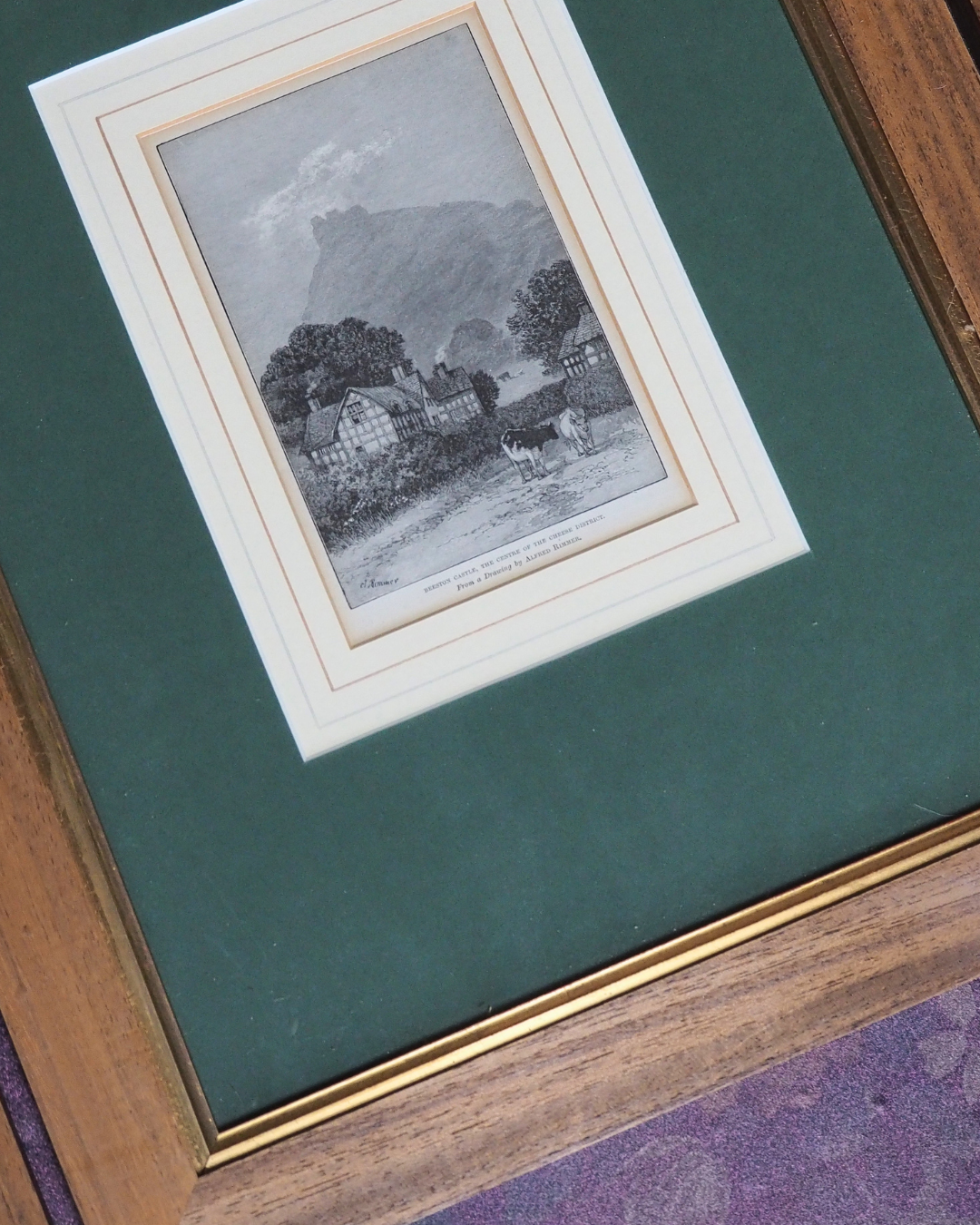 Alfred Rimmer Engravings Framed Oak Prints, Cheshire & Chester Antique Landscape Gallery Wall Set