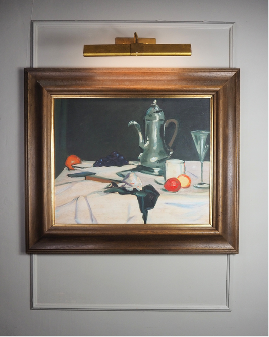 Scottish Colourist Inspired Still Life with Coffee Pot -Original Nichol Wheatley Oil Painting