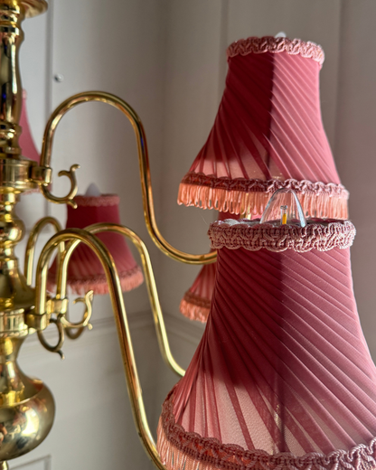 Vintage Dutch Brass Chandelier – 9 Light Baroque Style Ceiling Lighting
