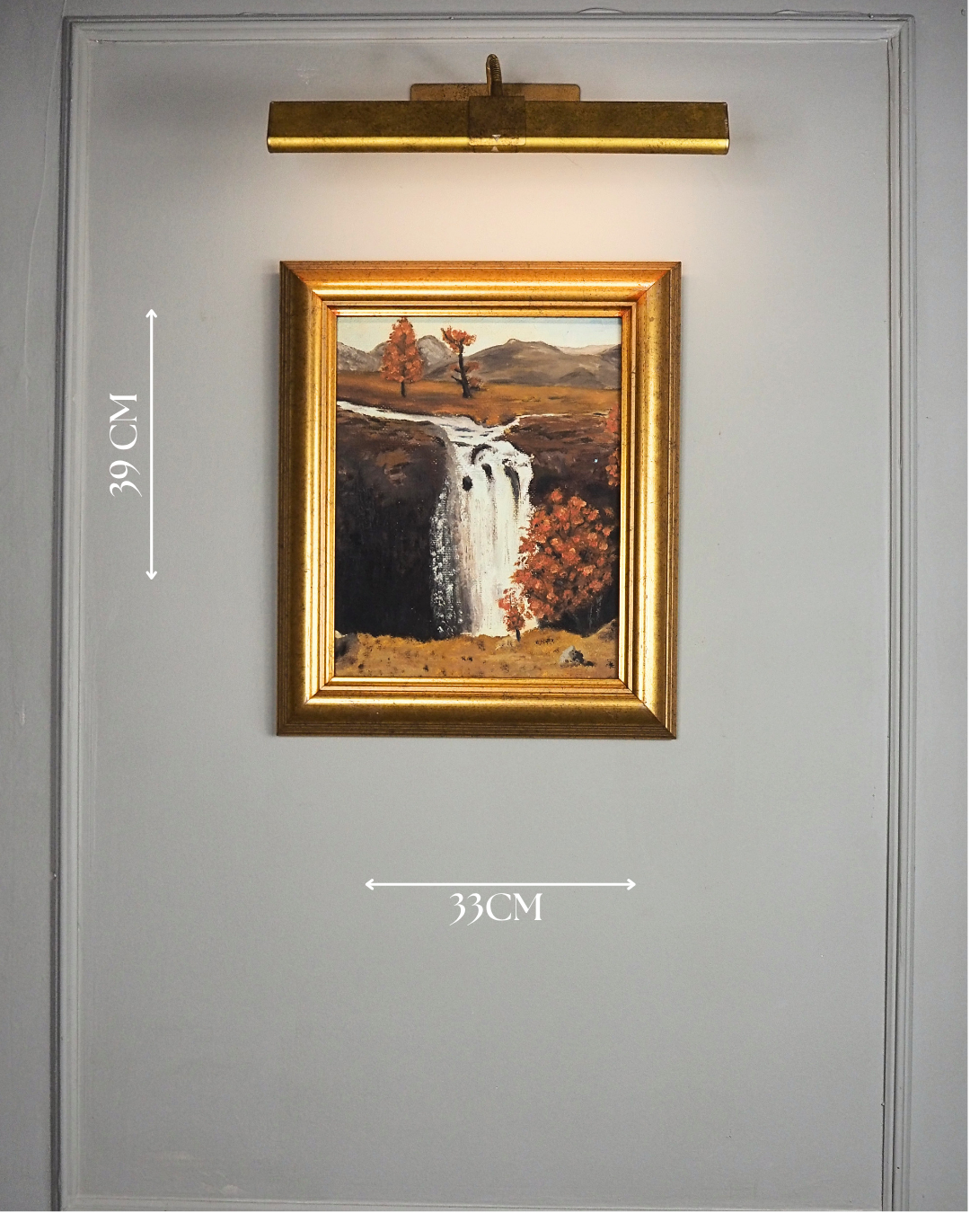 Golden Season – Vintage Autumn Oil Painting in Gilt Frame