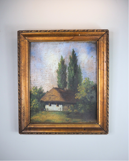 Original Signed Hungarian Oil Painting in Gilt Gold Frame