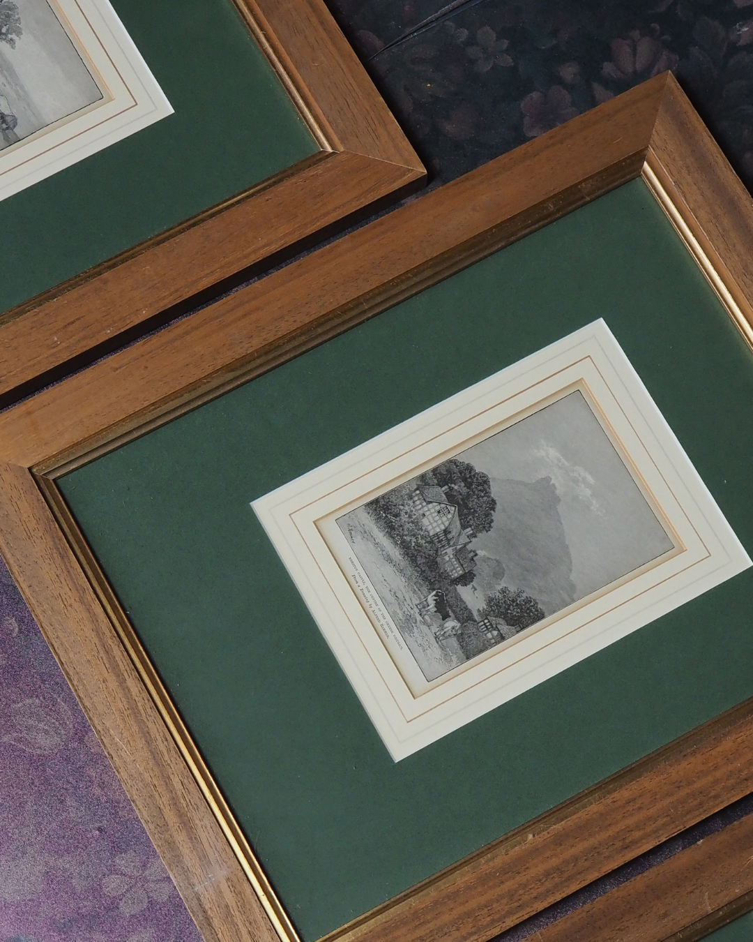 Alfred Rimmer Engravings Framed Oak Prints, Cheshire & Chester Antique Landscape Gallery Wall Set